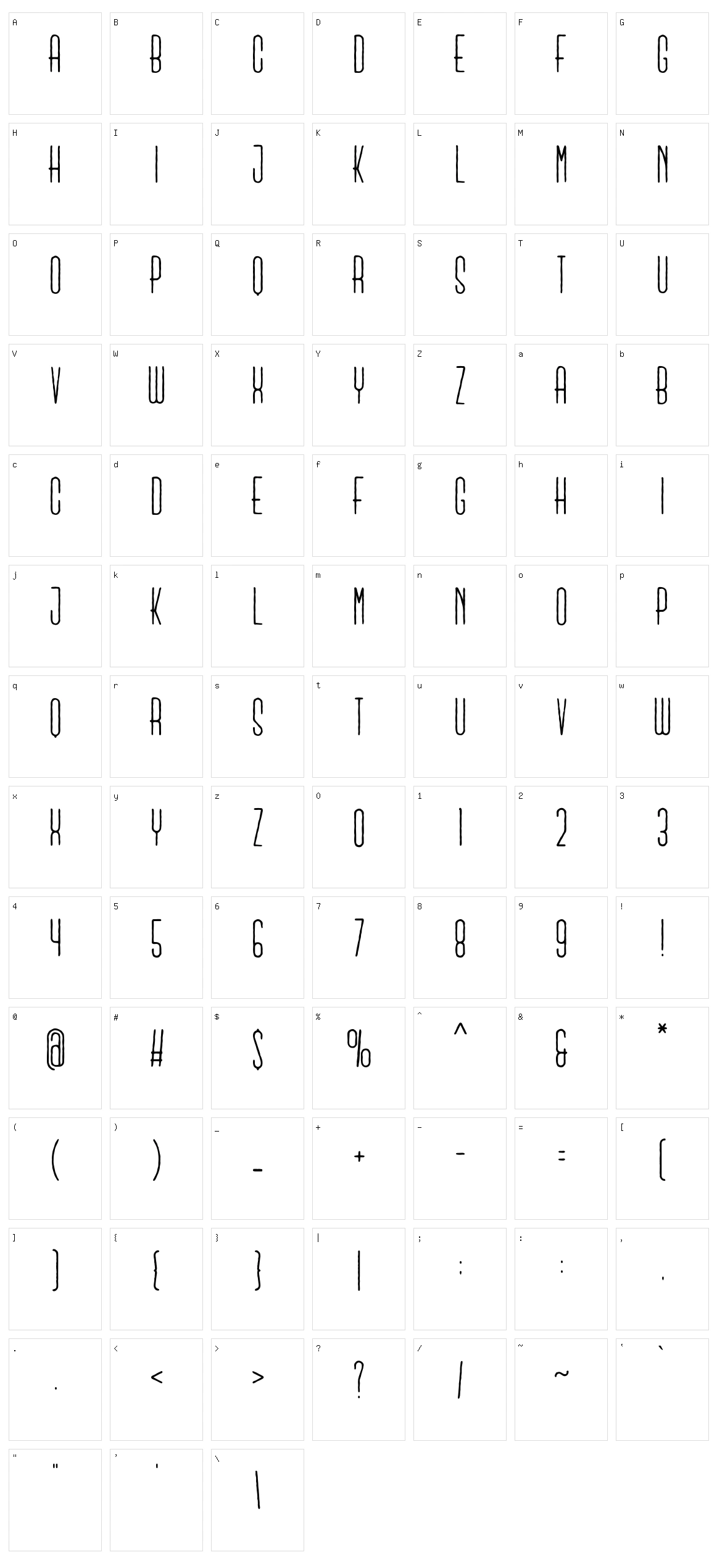 Kumachi Character Set
