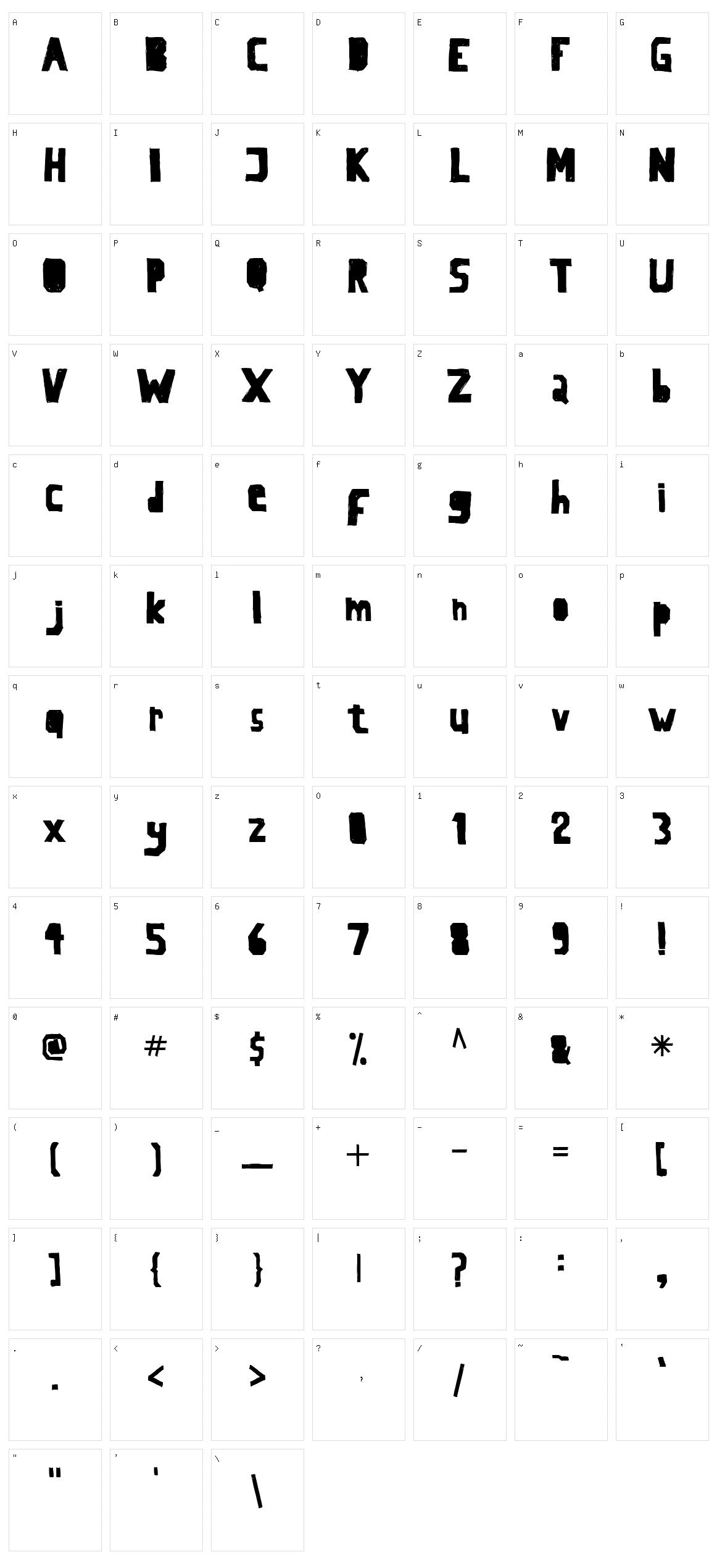 La Segunda Character Set