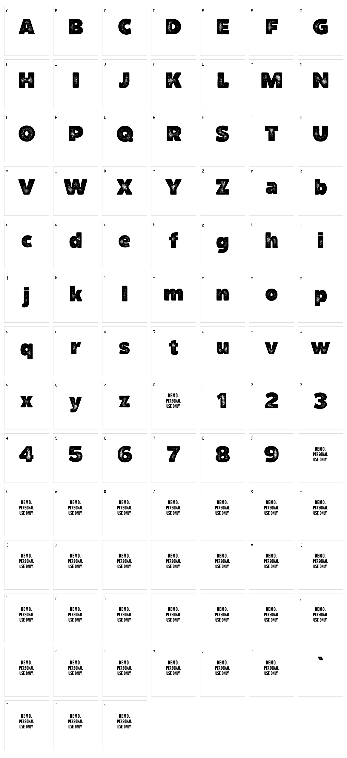 Larrikin Character Set
