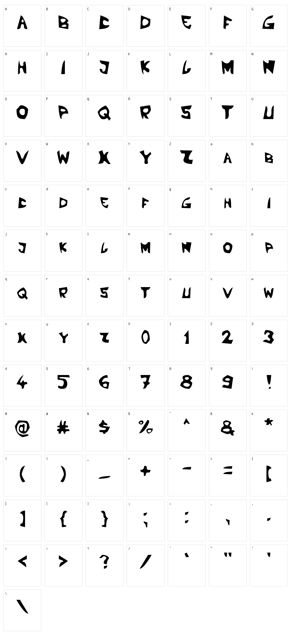 LBC Boom Character Set