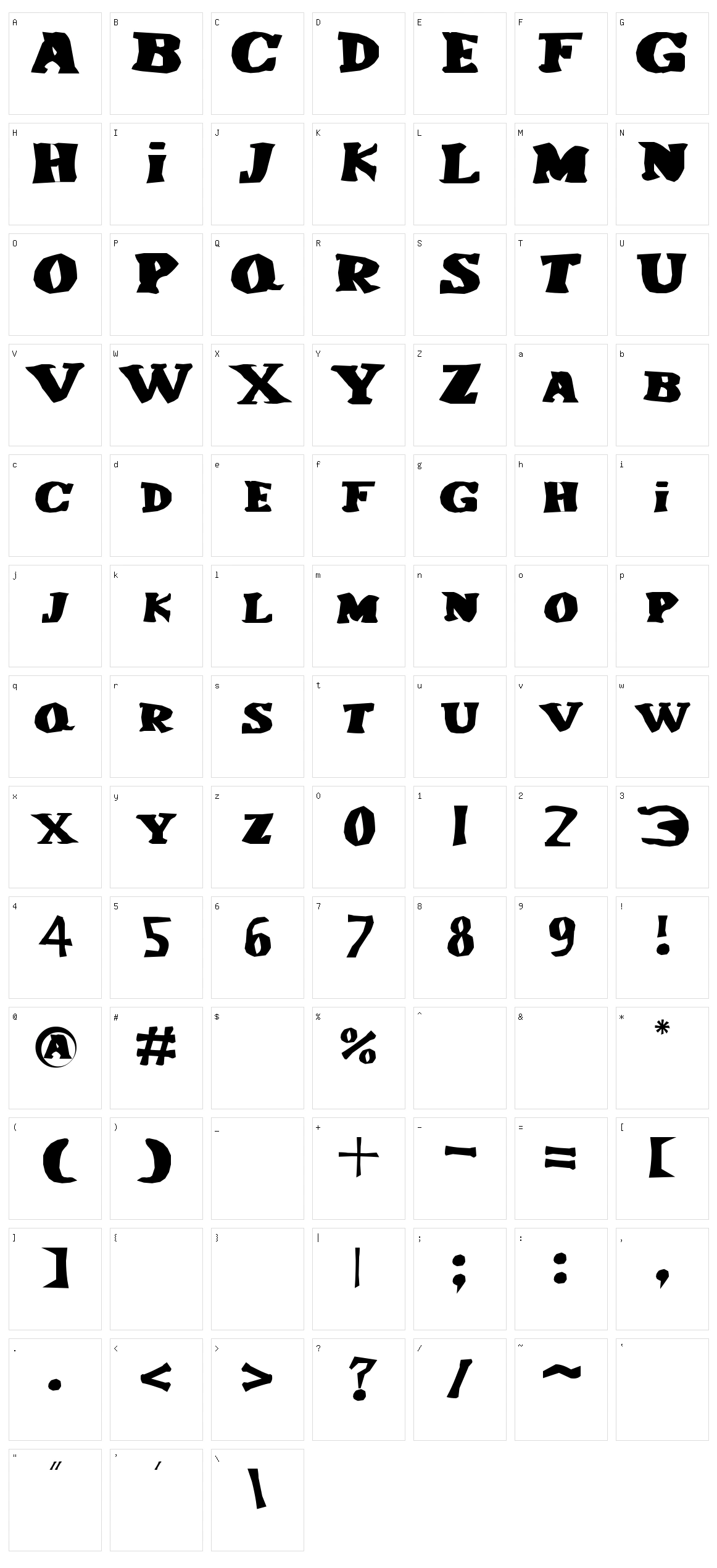 Le Corniaud Character Set