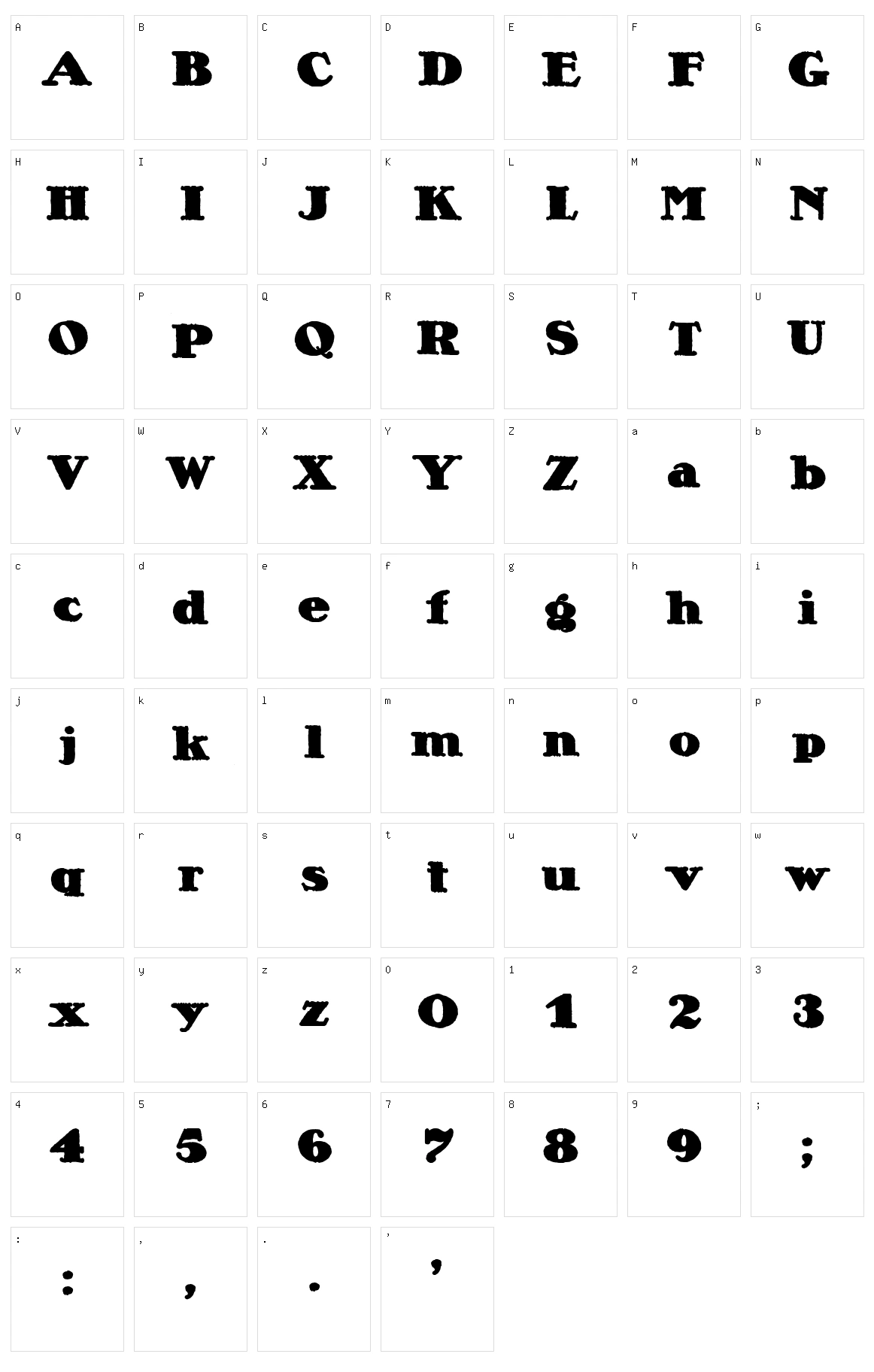 Lietz Alexander Nero Character Set