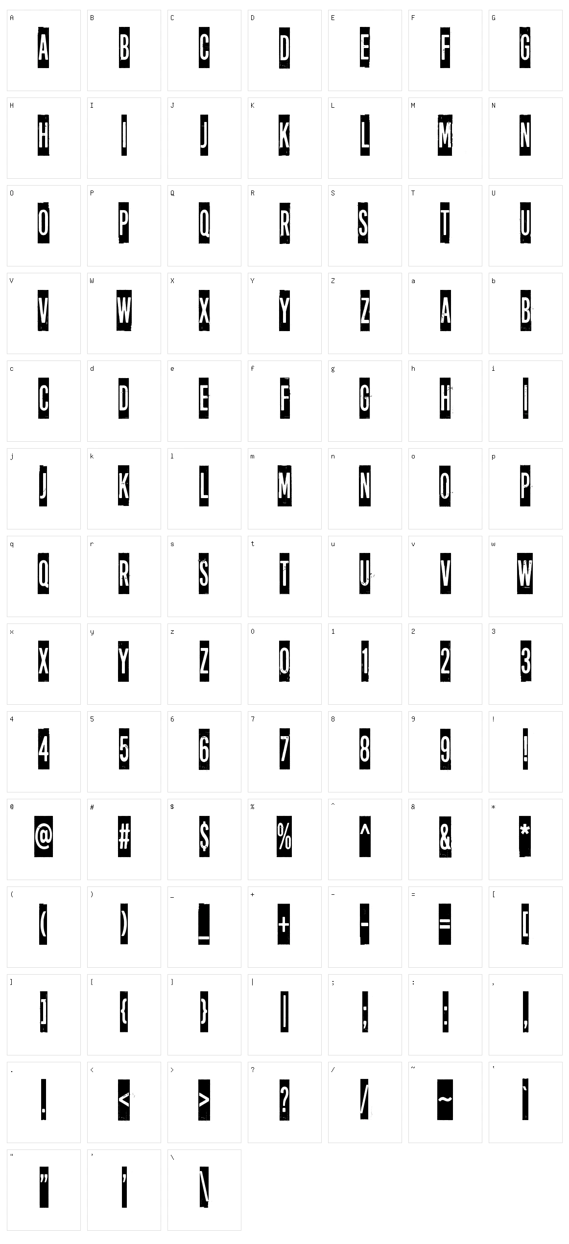 Long distance call Character Set