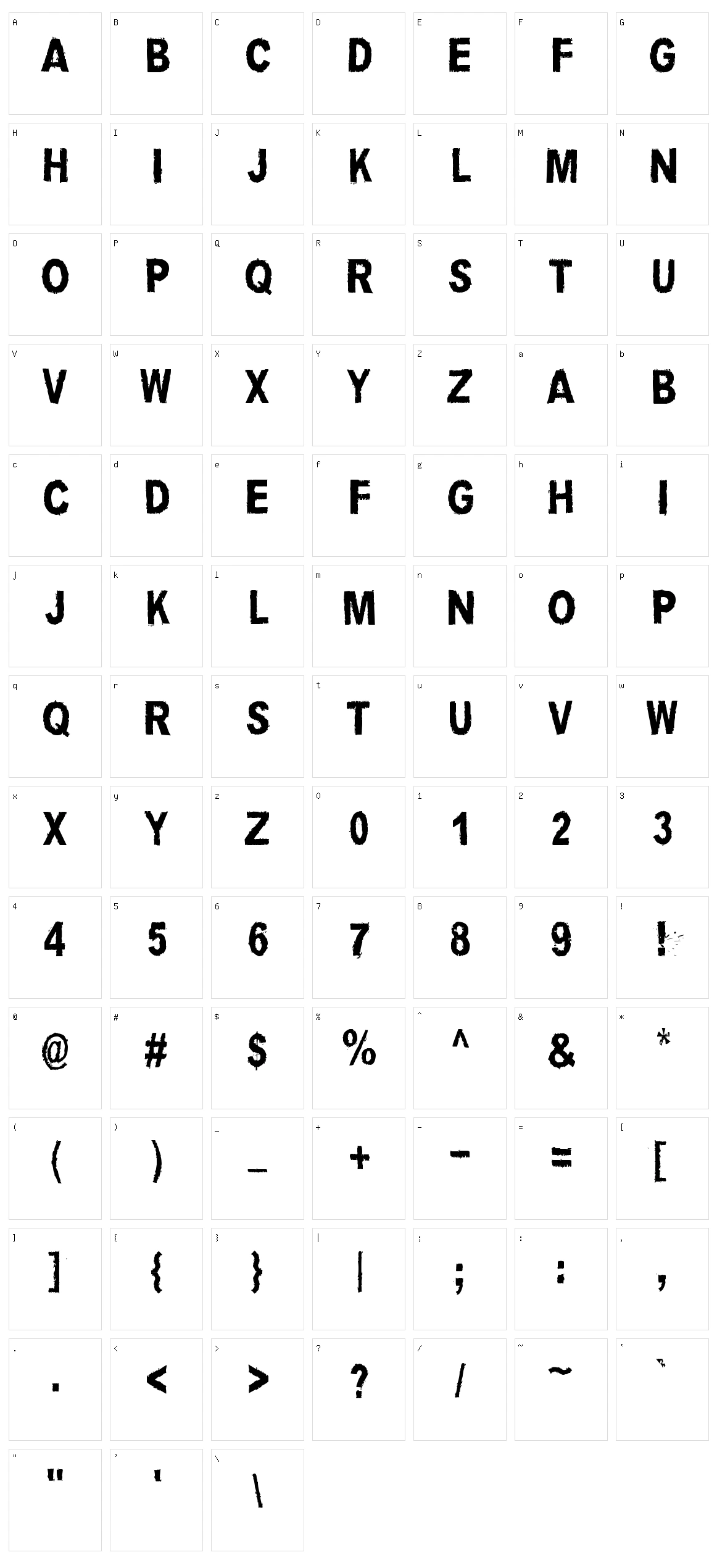 Louis Cypher Character Set