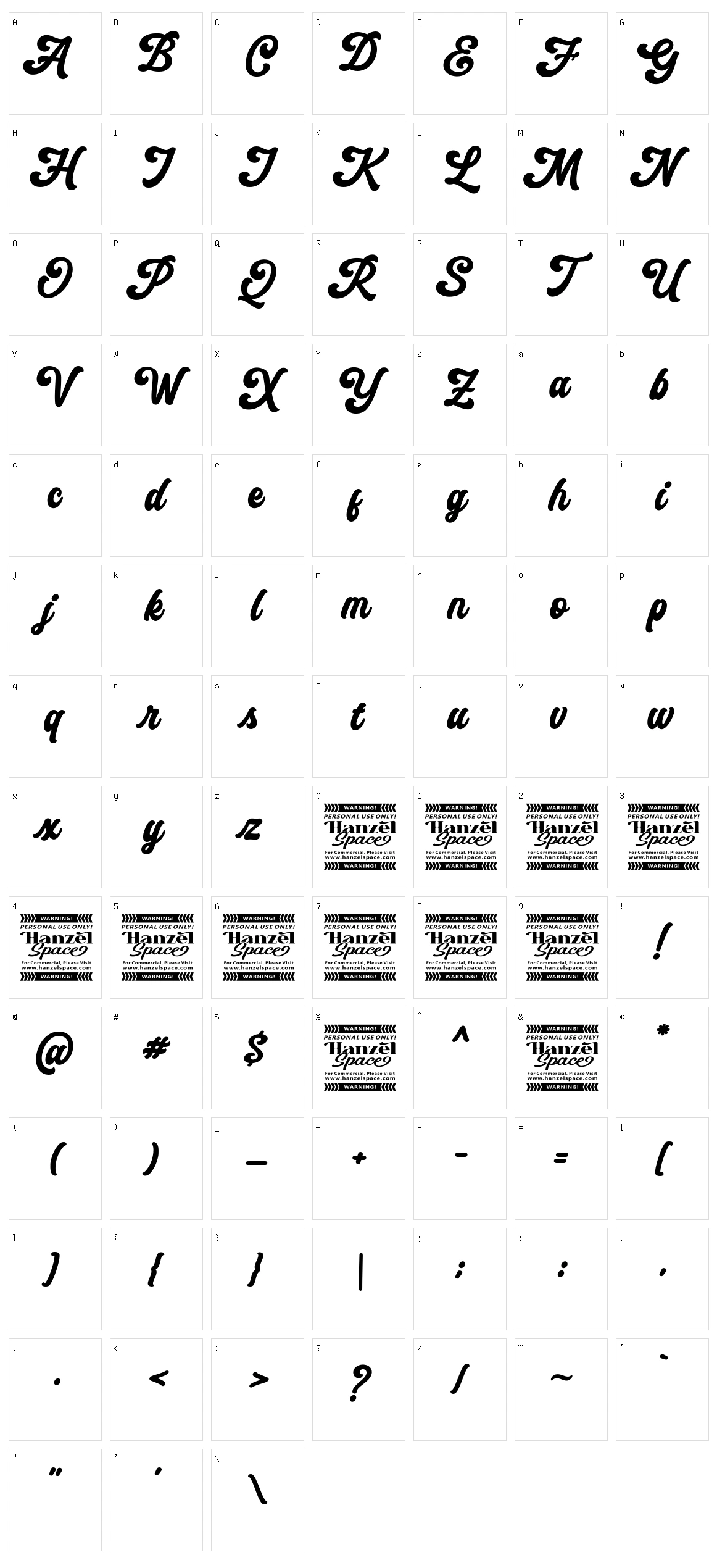 Blantik Character Set