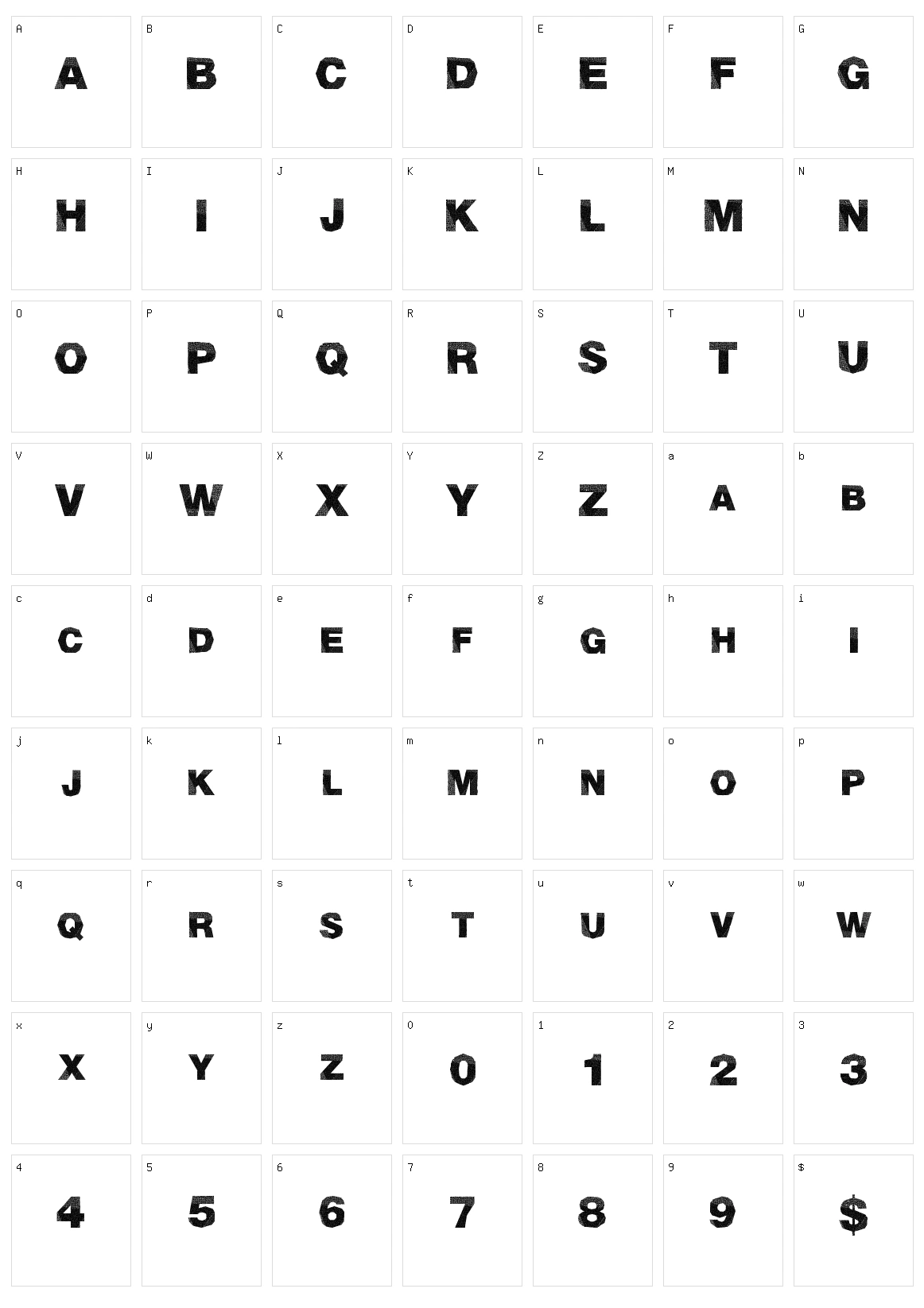 Mad Triangle Character Set