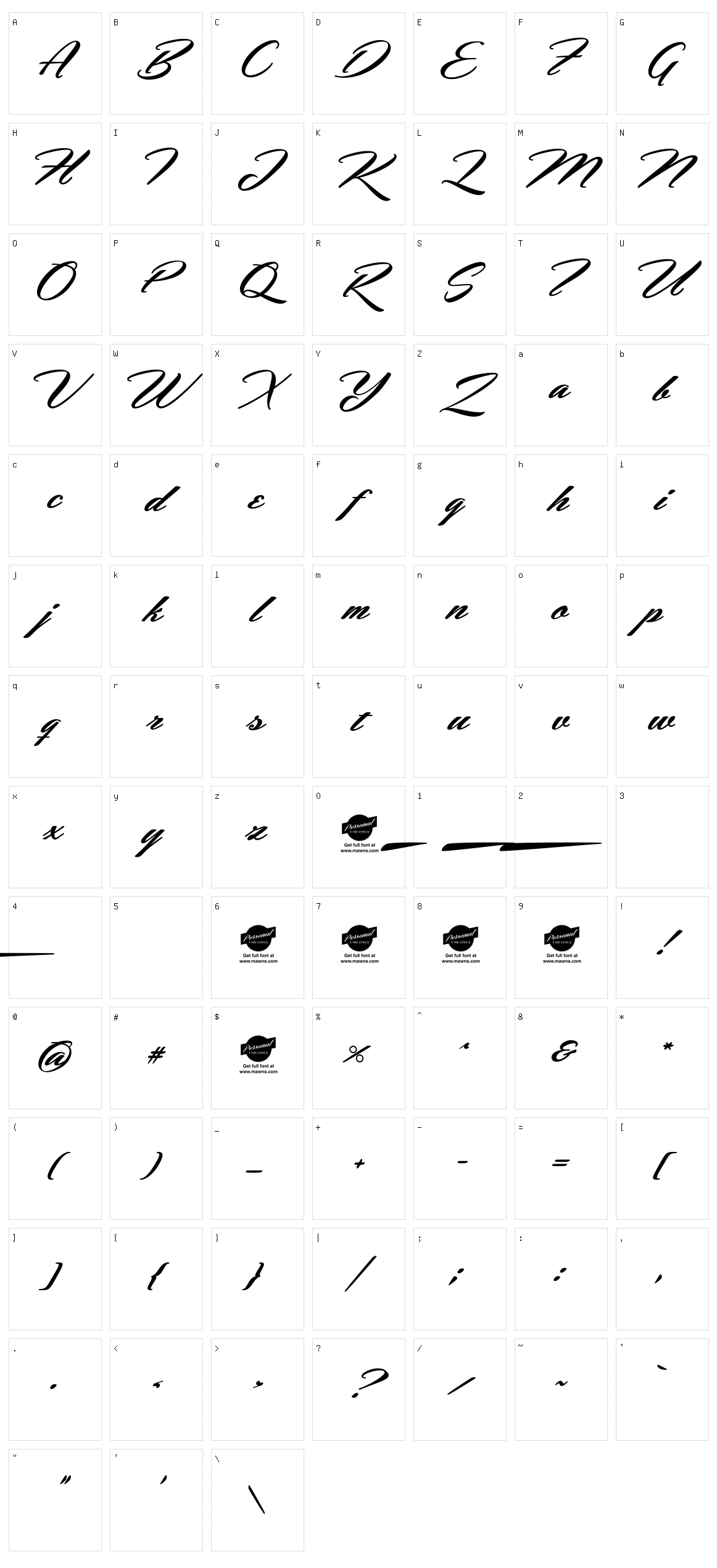 Hemmet Character Set