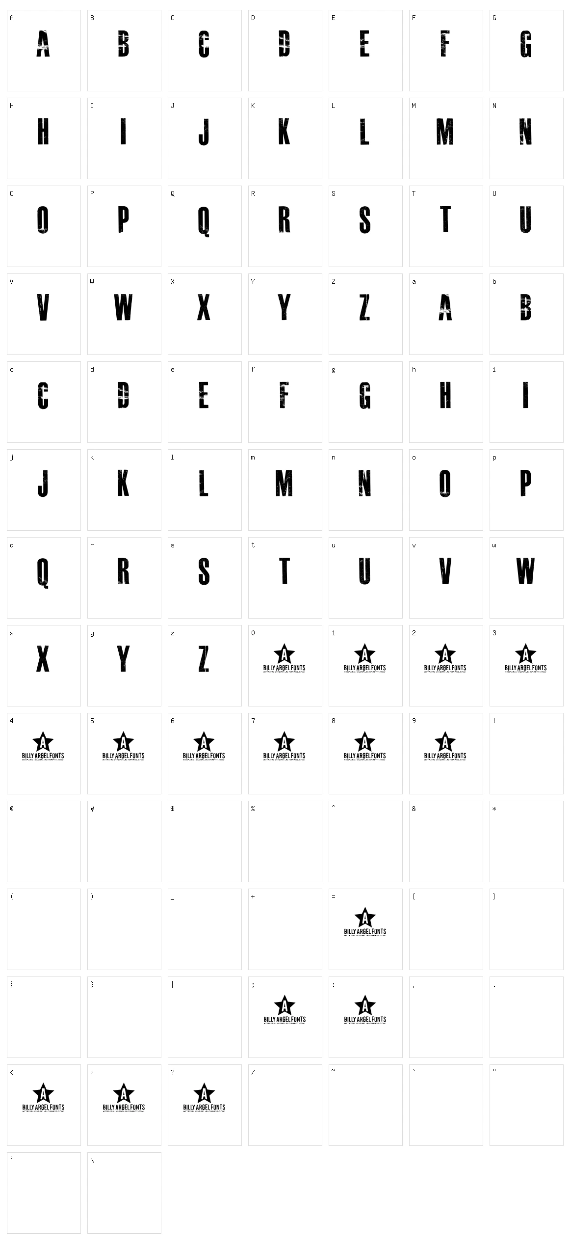 Masterplan Character Set