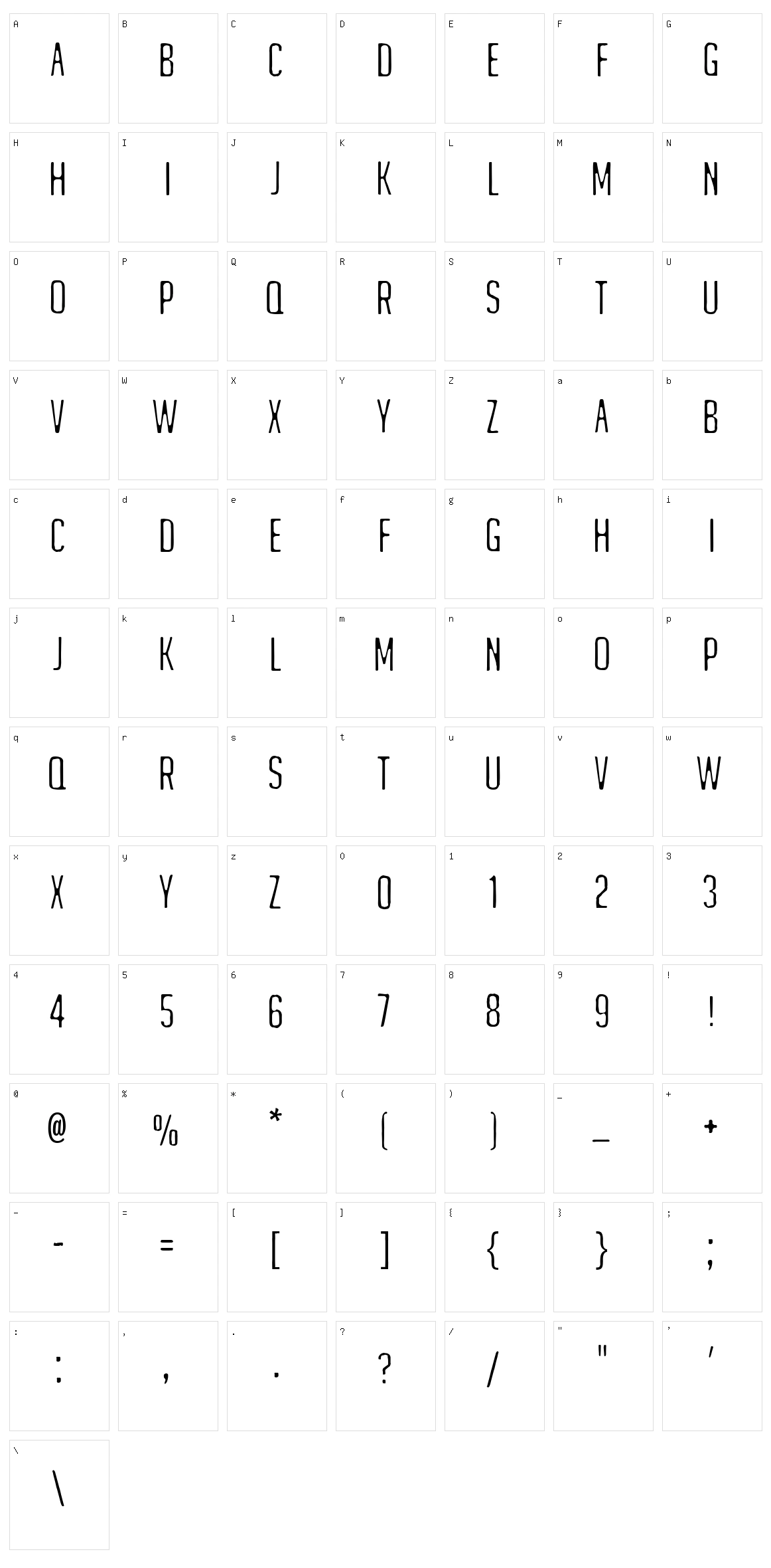 Matejino Character Set