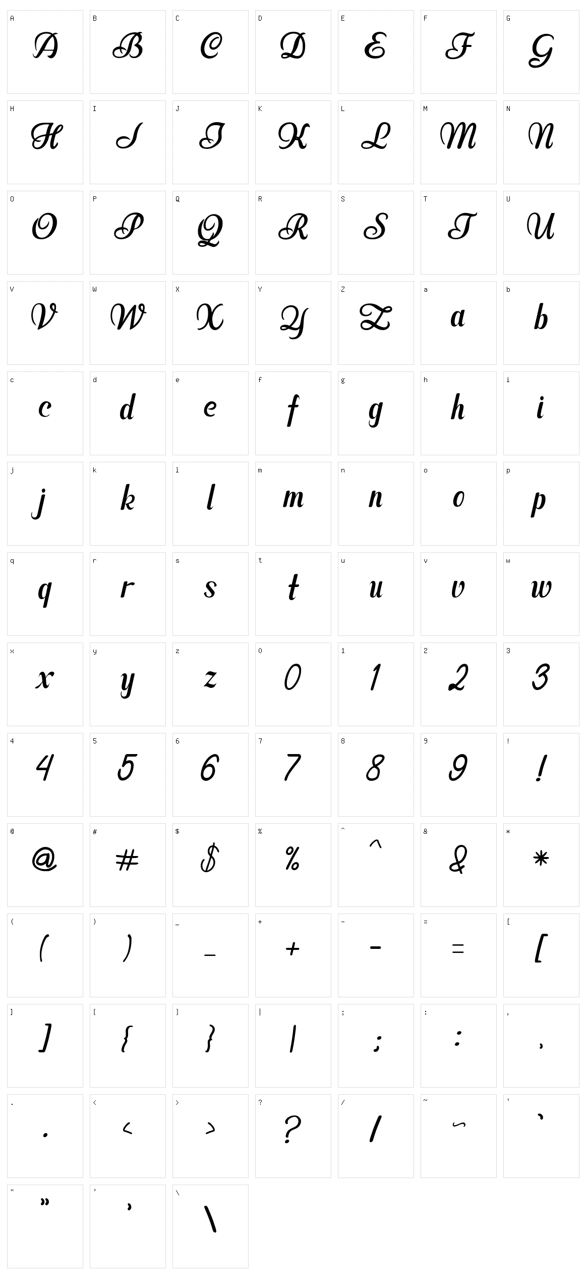 Khanza Character Set