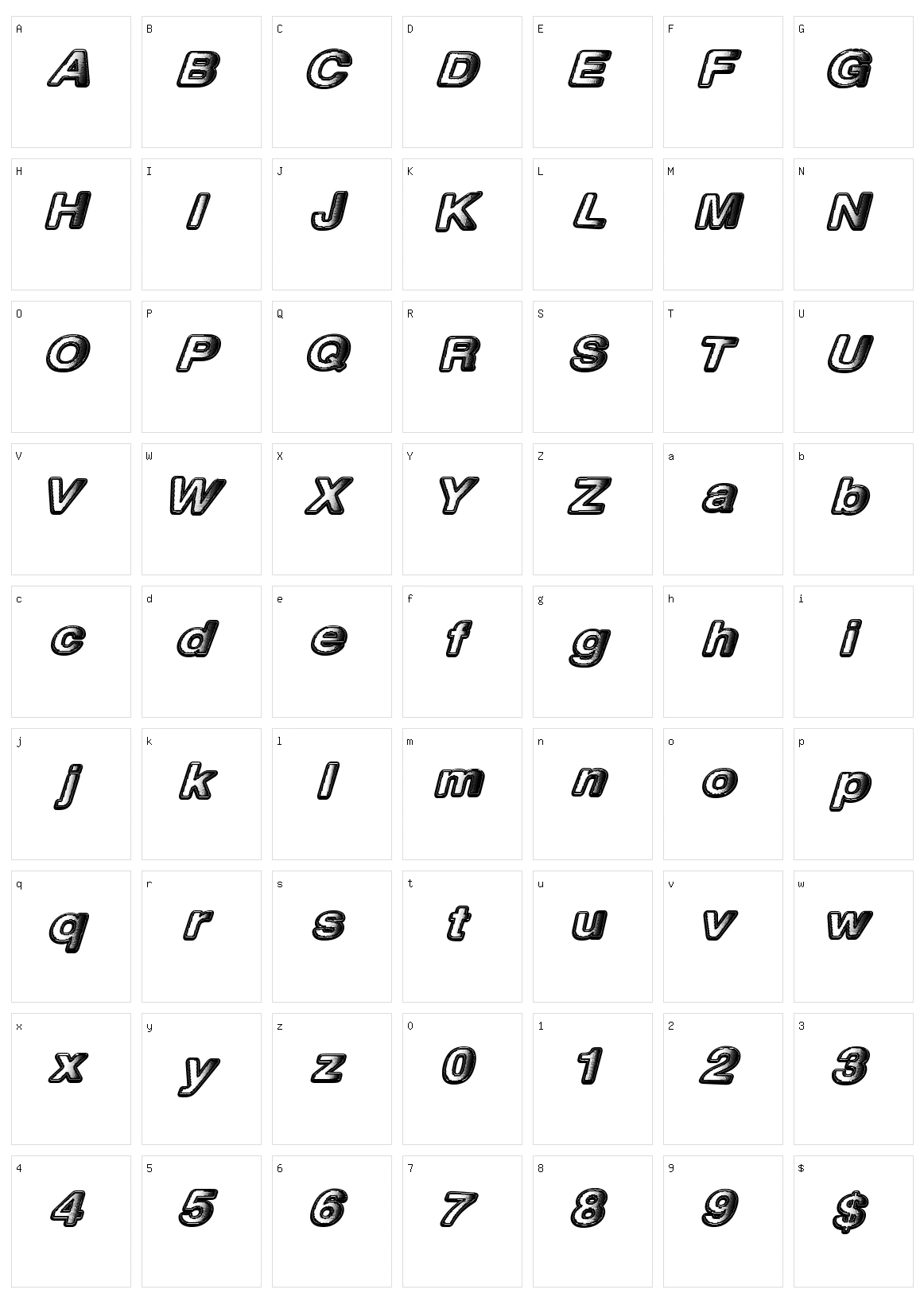 Megaphilia Character Set