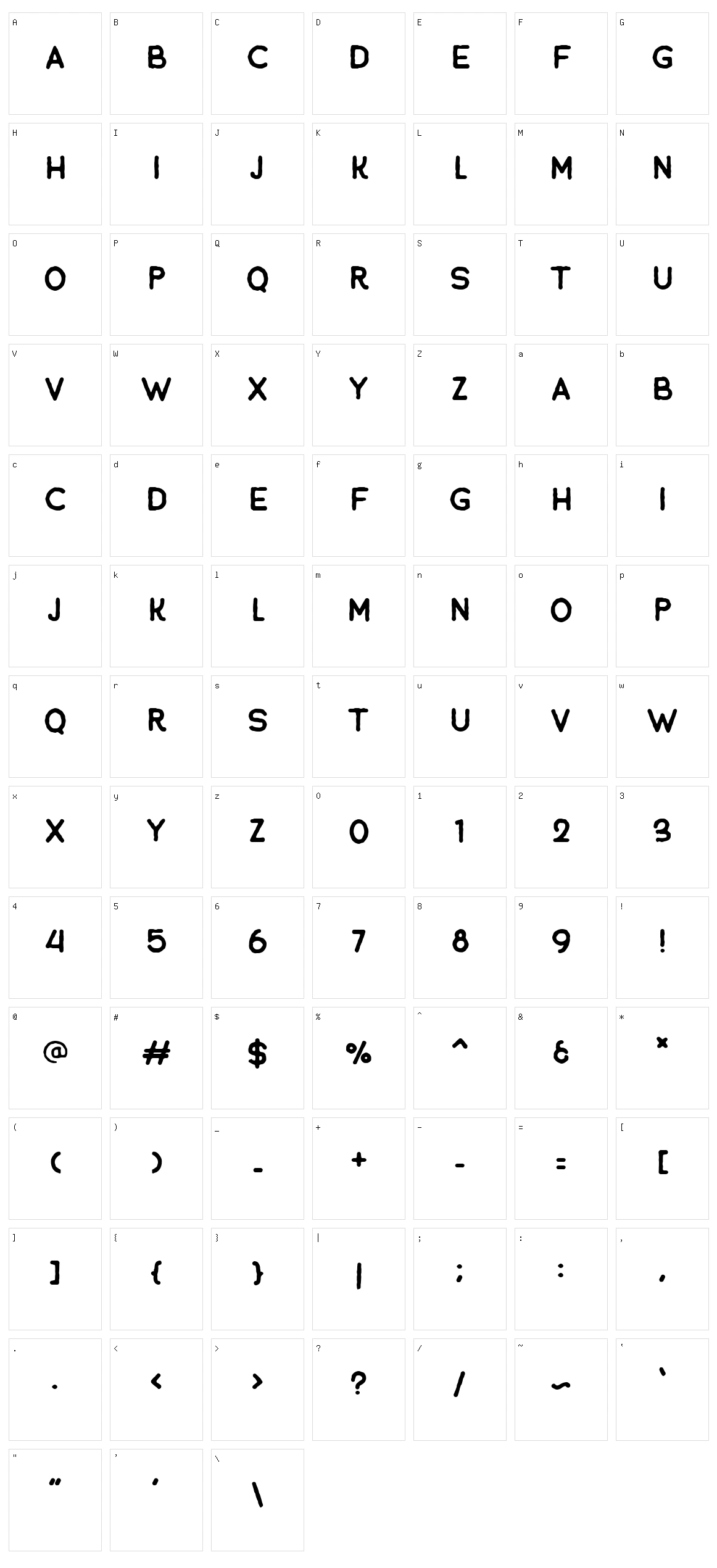 Merton Character Set