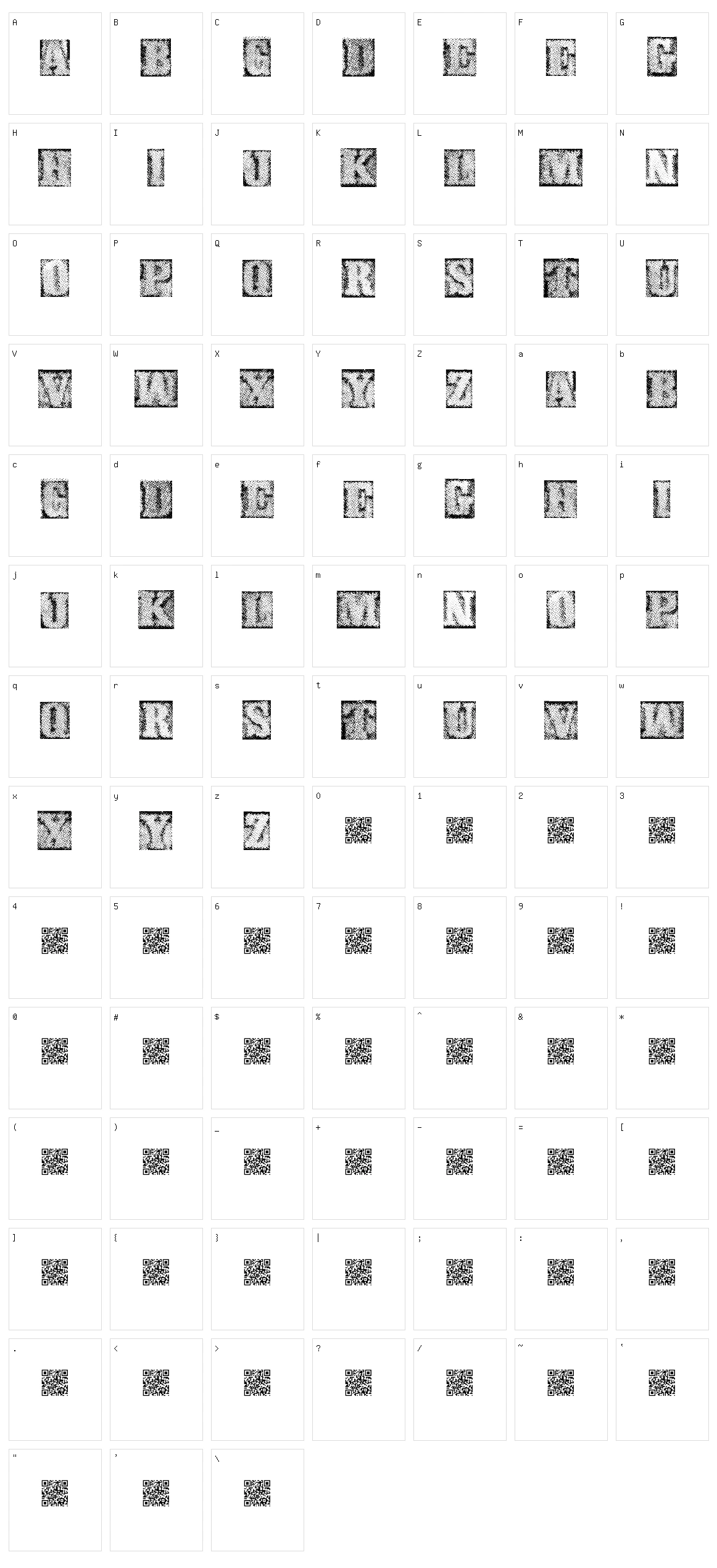 Metalblock Delta Character Set