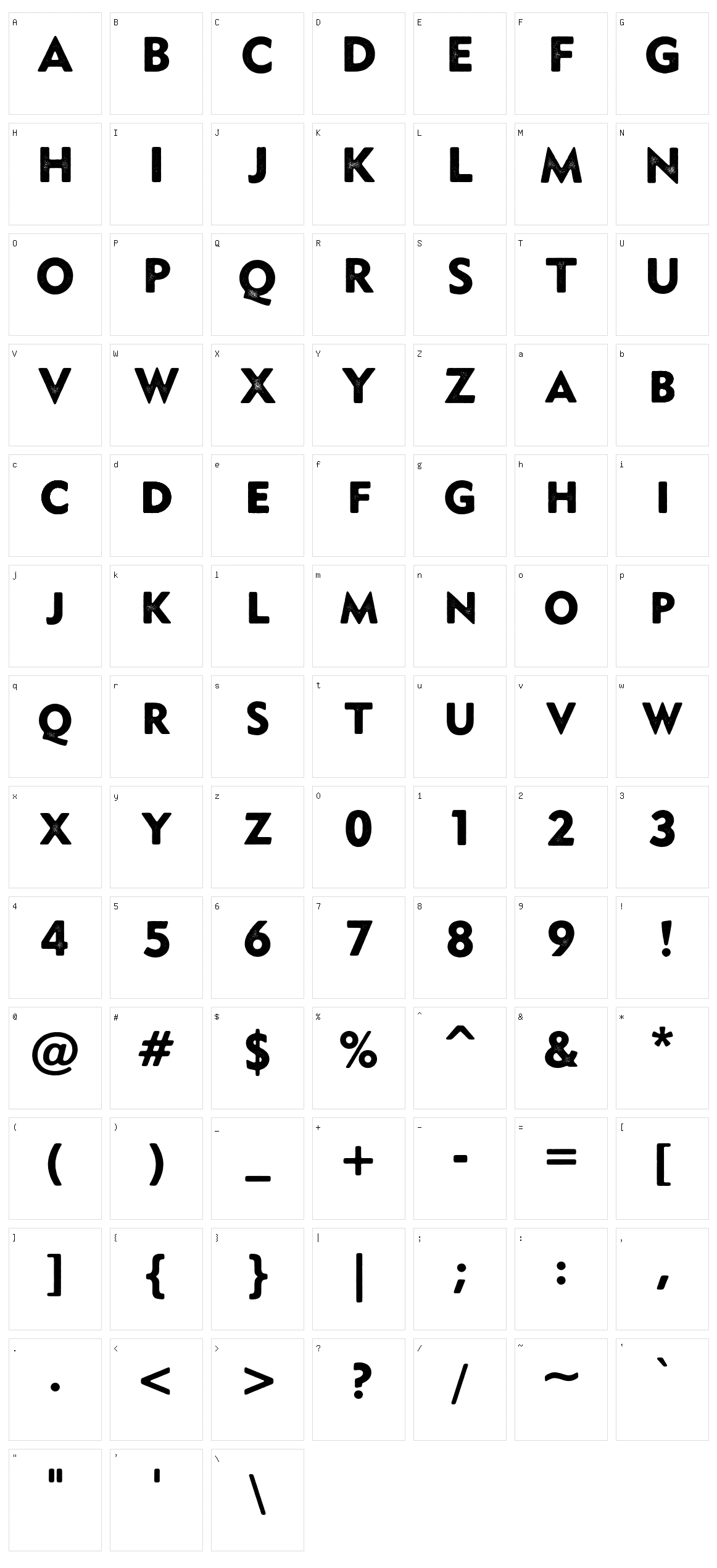 Monesque Character Set