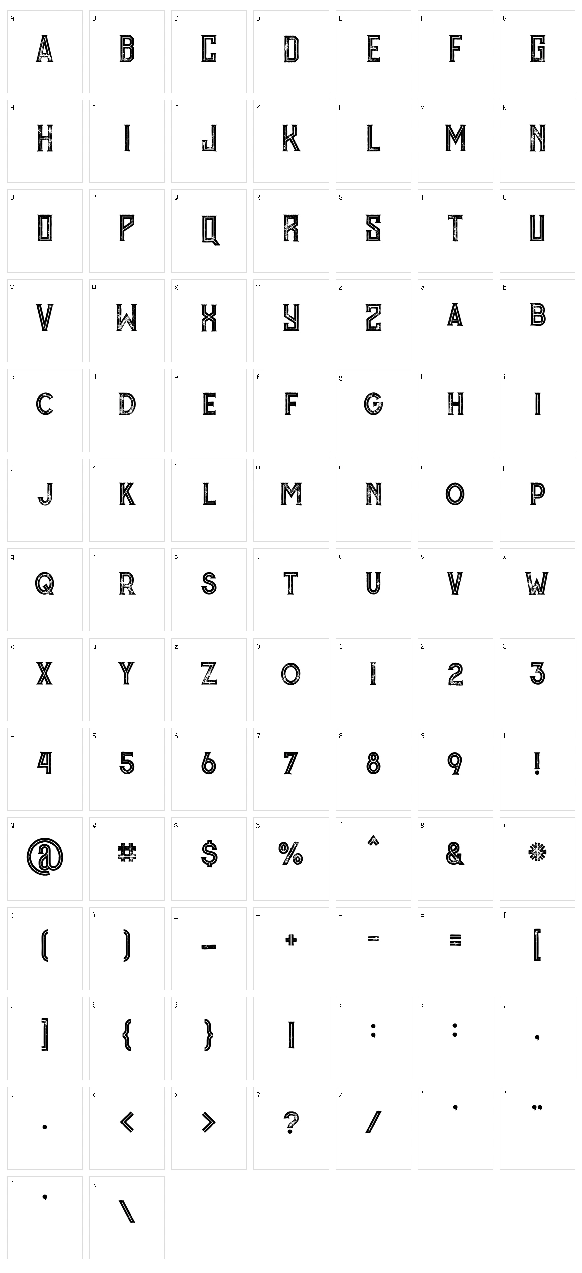 Murray Character Set