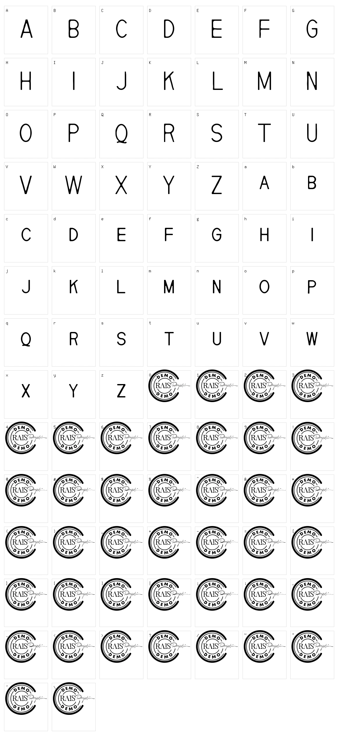 Nethan Character Set