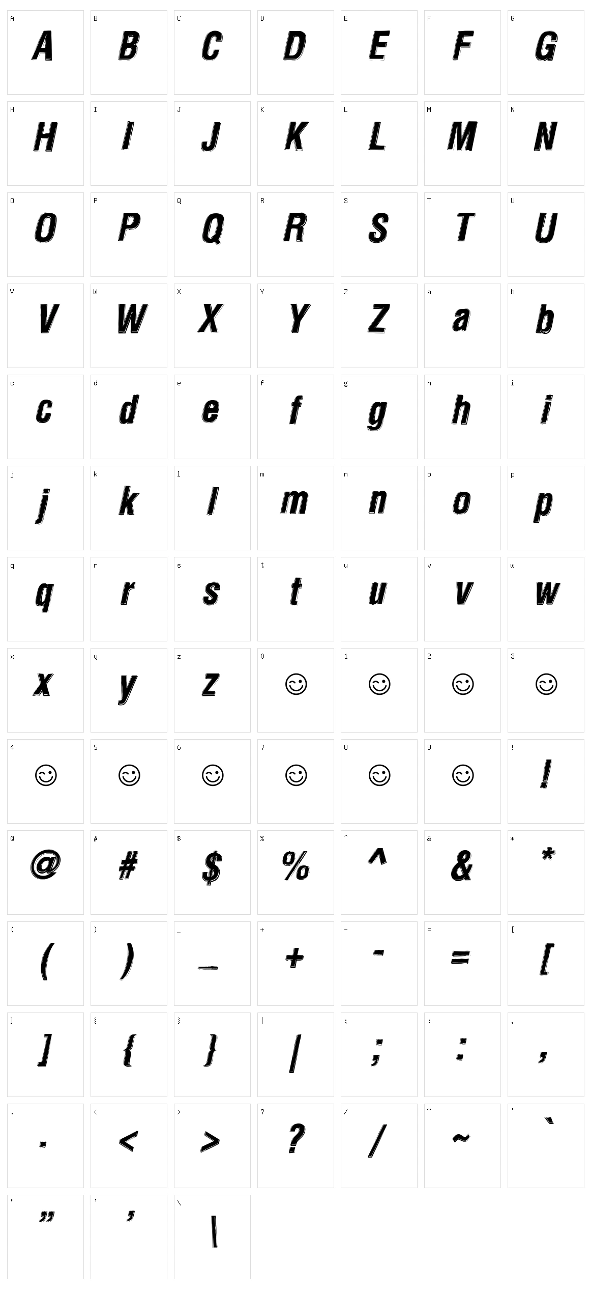 Newside FP Character Set