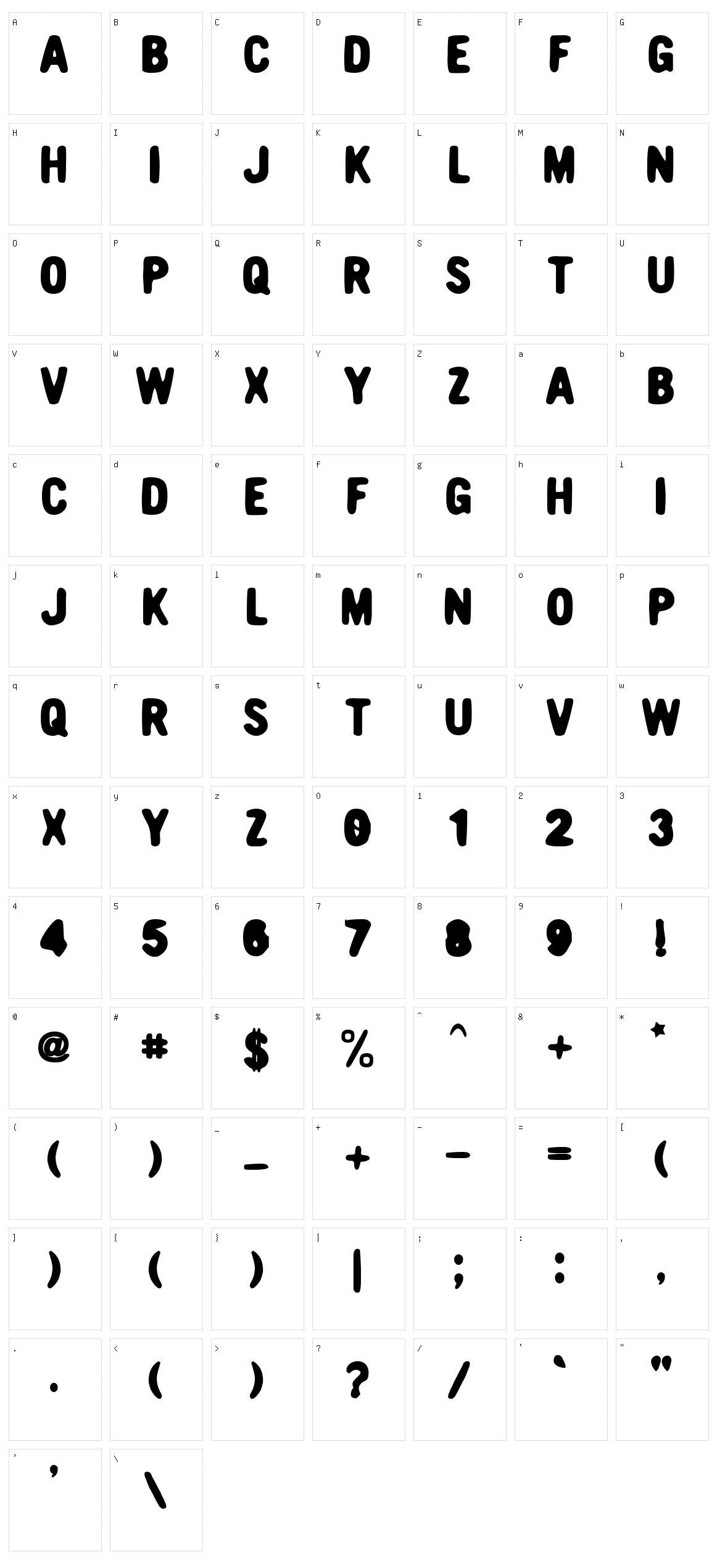 Nicotine Character Set