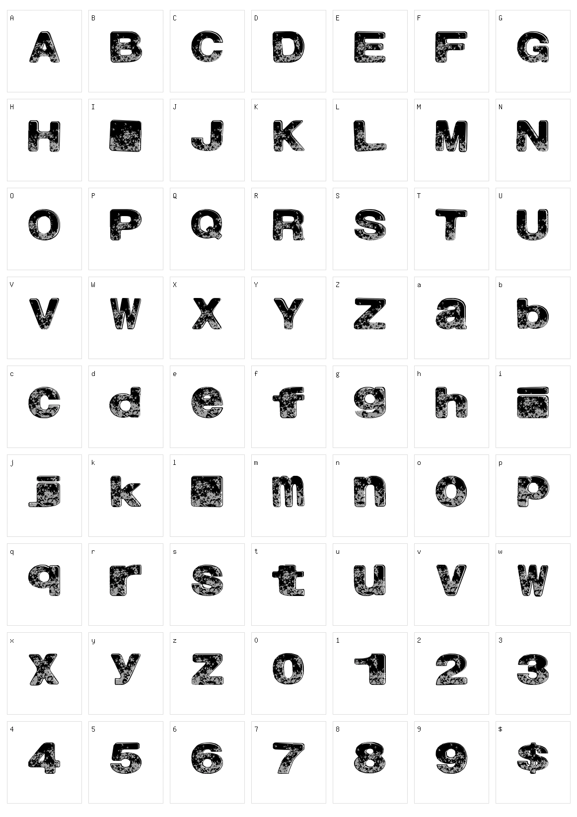 North Beach Character Set