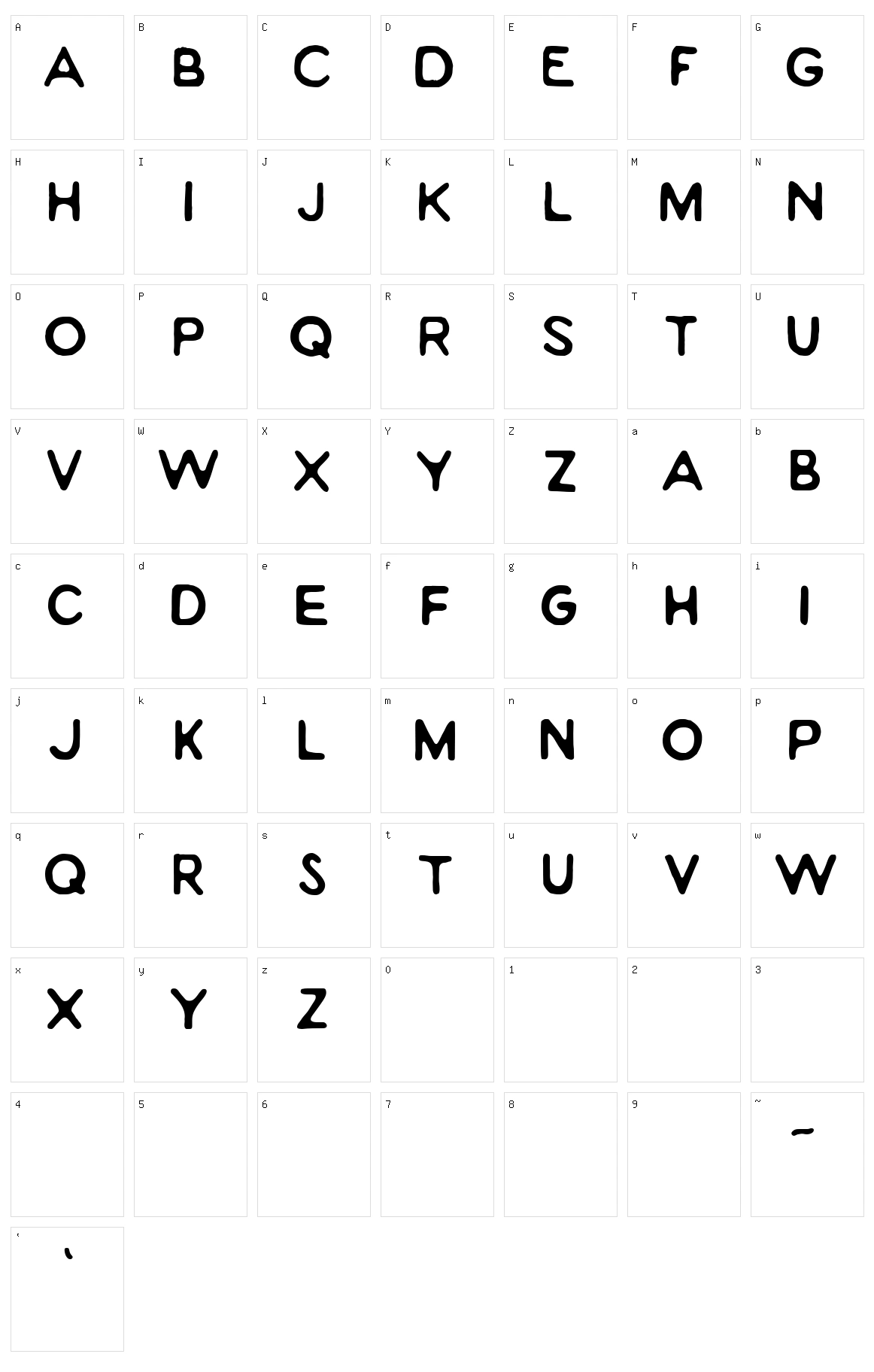 North Way Character Set