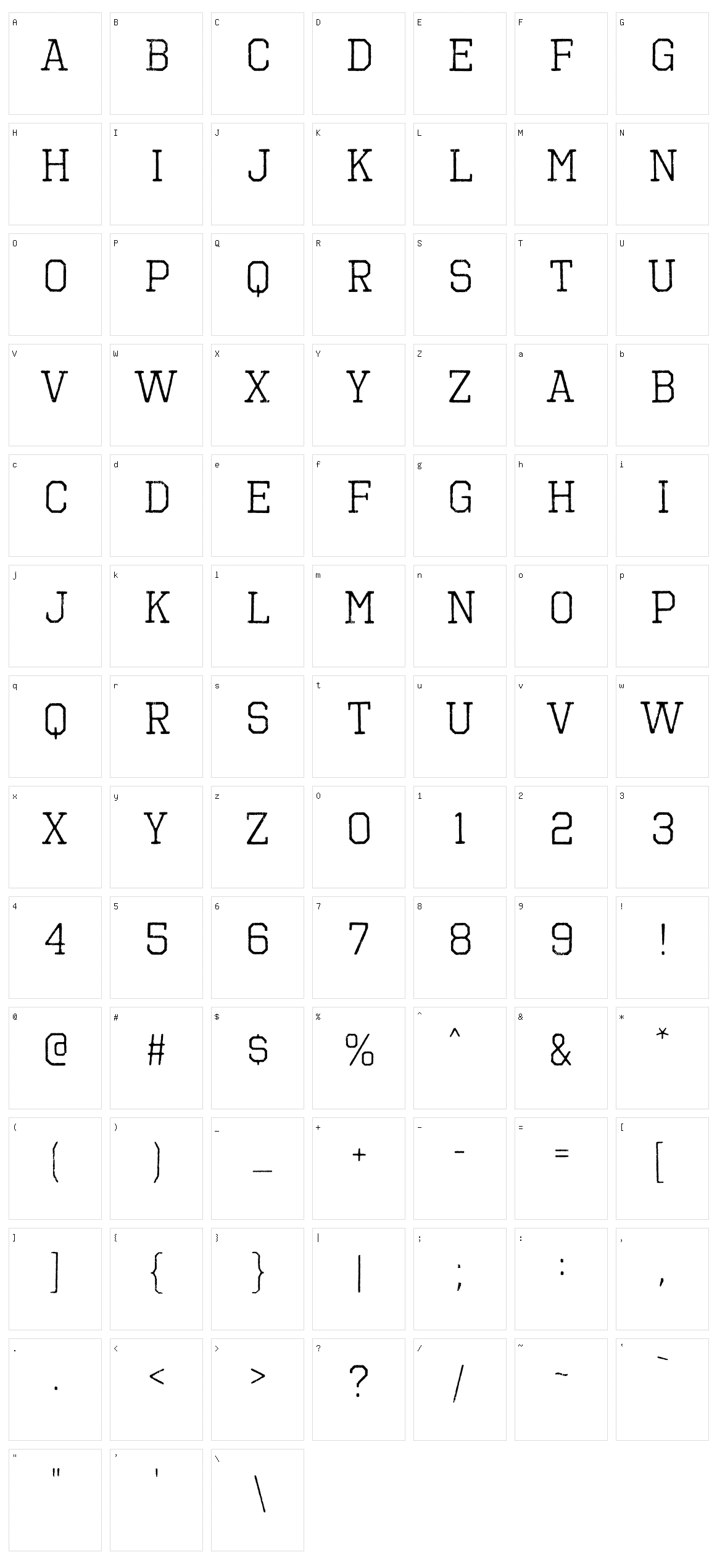 Octin Vintage Character Set
