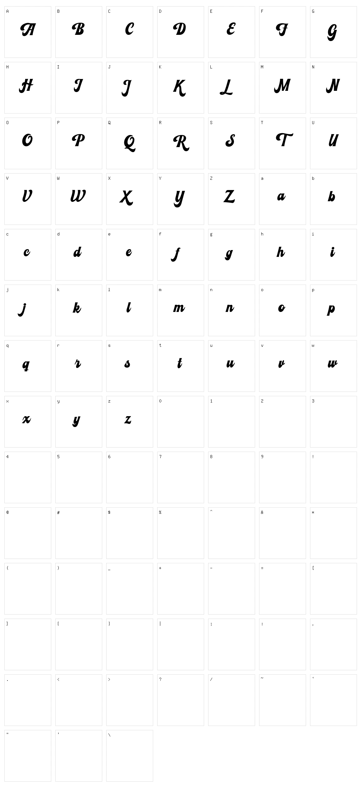 Relieve Character Set