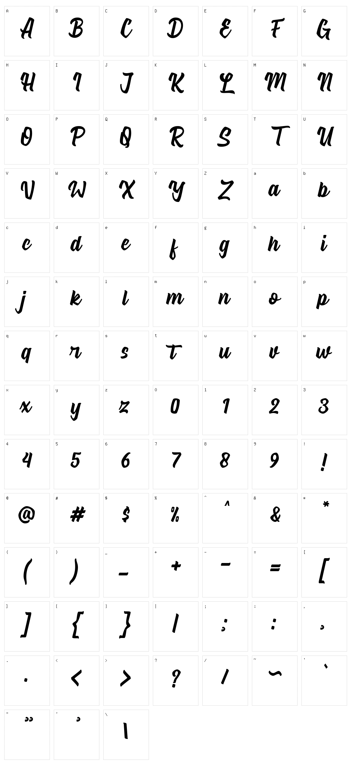 Signatype Character Set