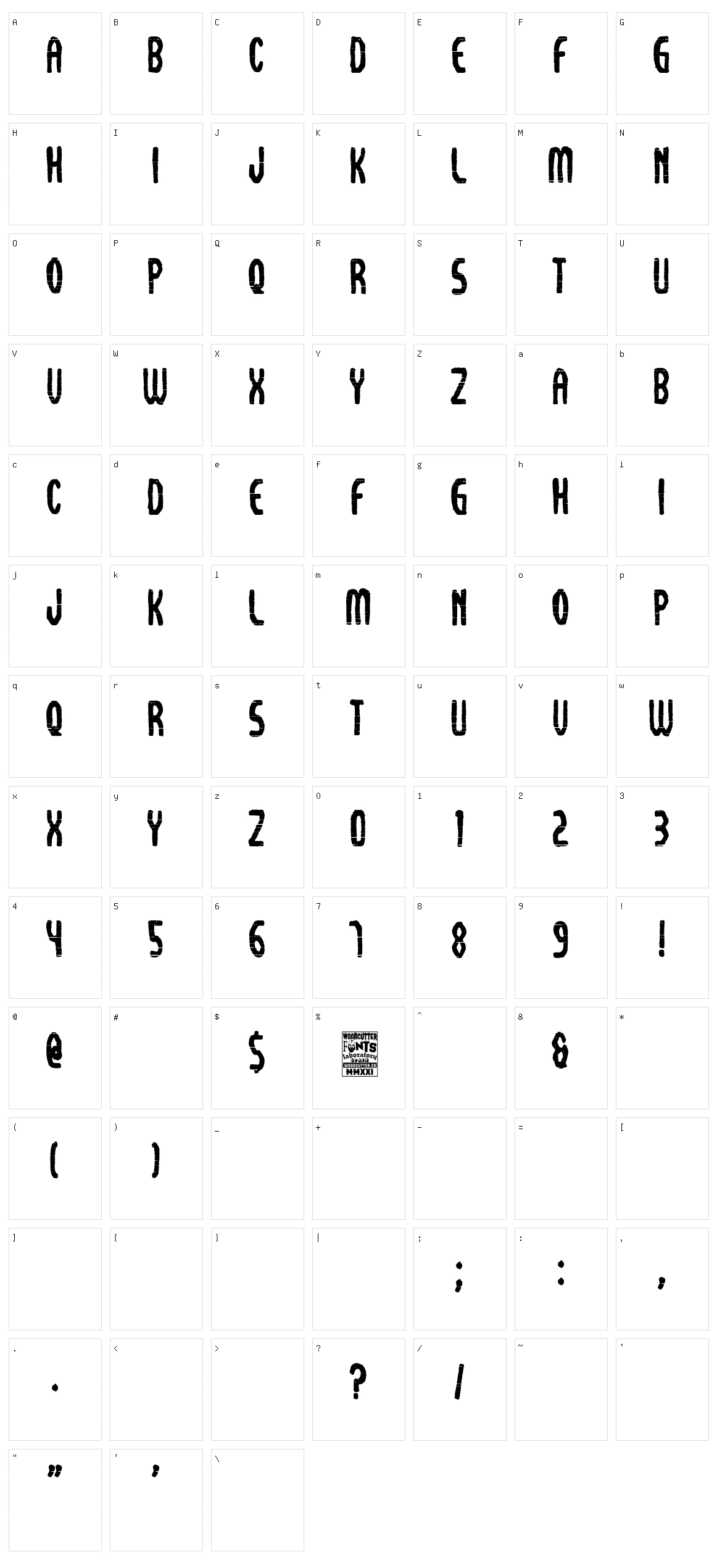 Omega 343 Character Set