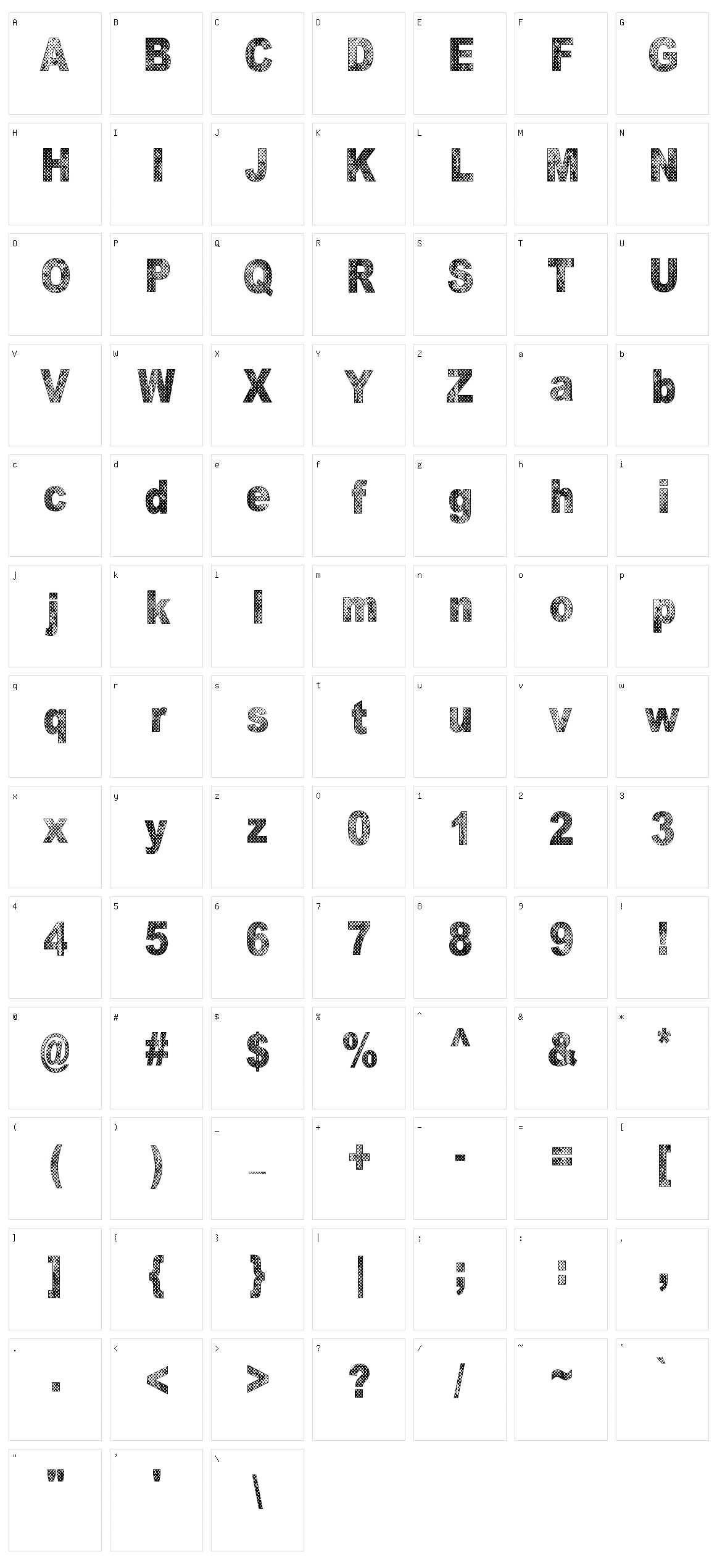 Oranssi hohde Character Set