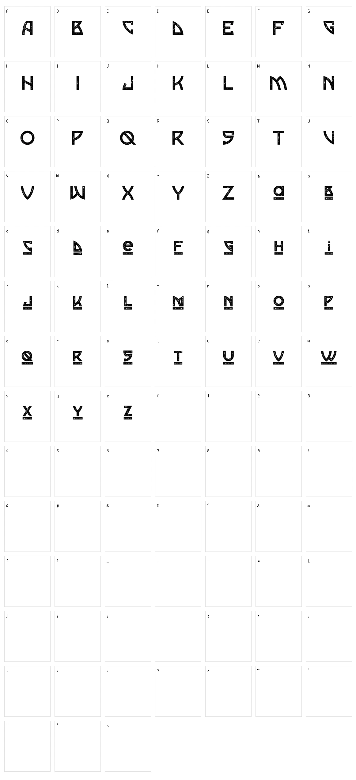 Orbit Character Set