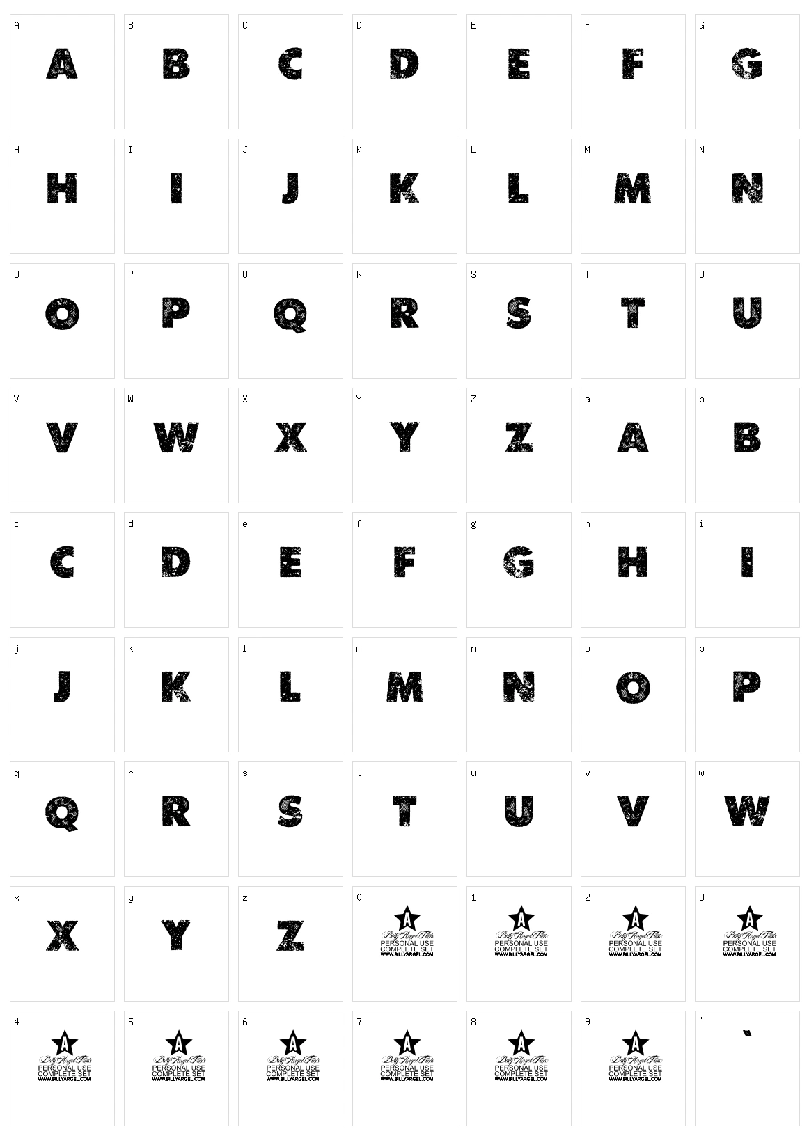 Orbit Character Set