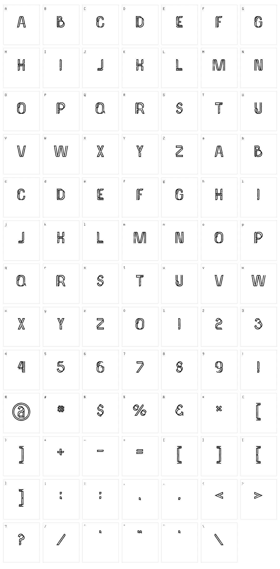 Palma Character Set