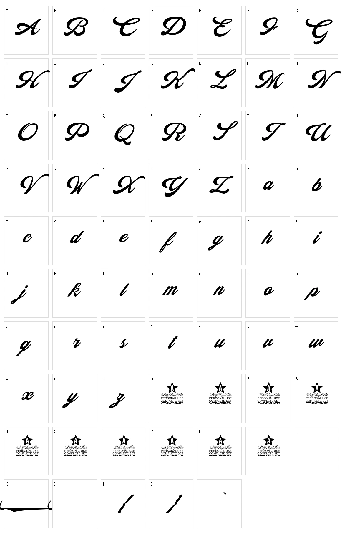 Halcion Character Set