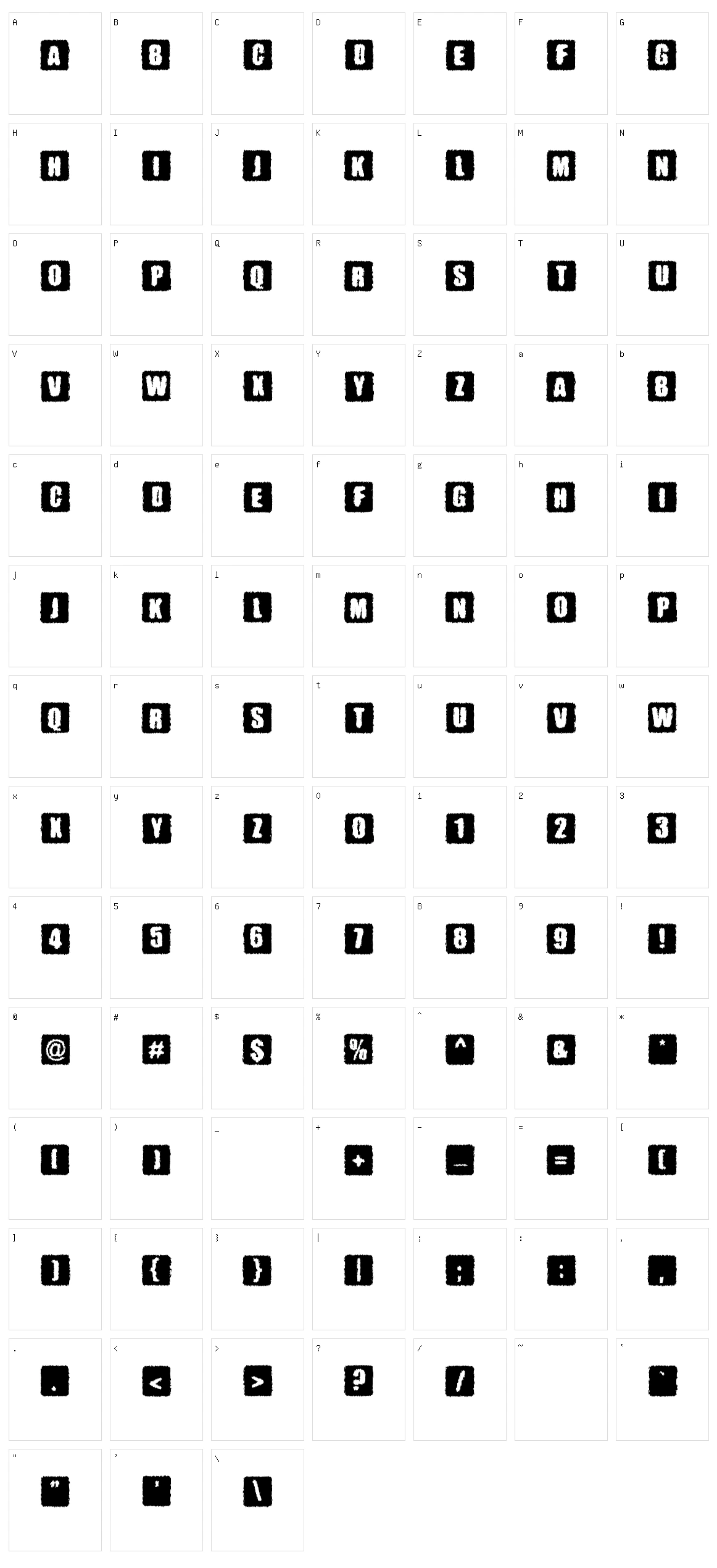 Parkinsonism Character Set