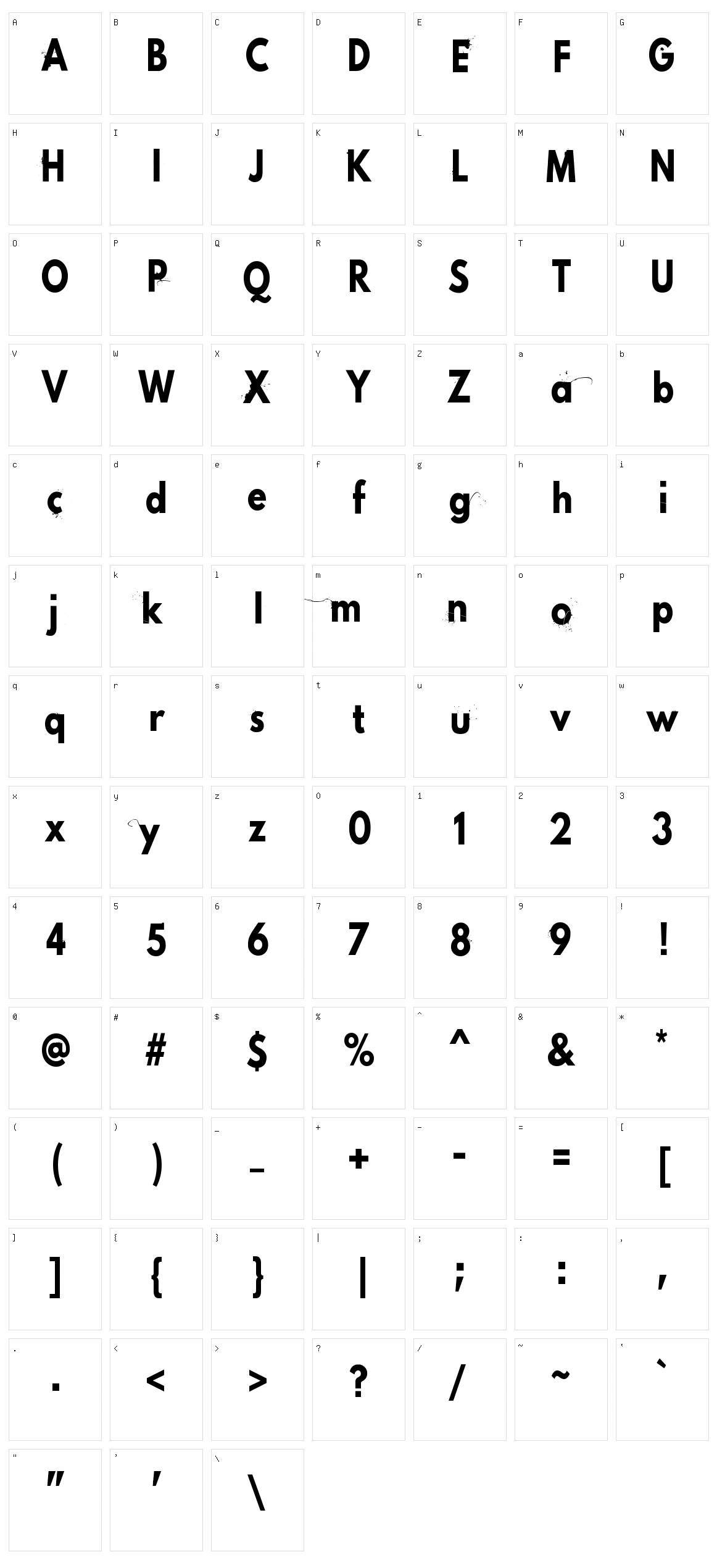 Pink Chaos Character Set