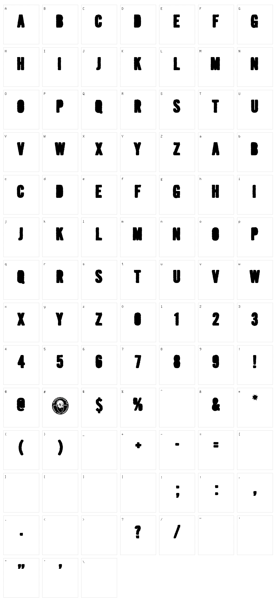 Pintan Bastos Character Set