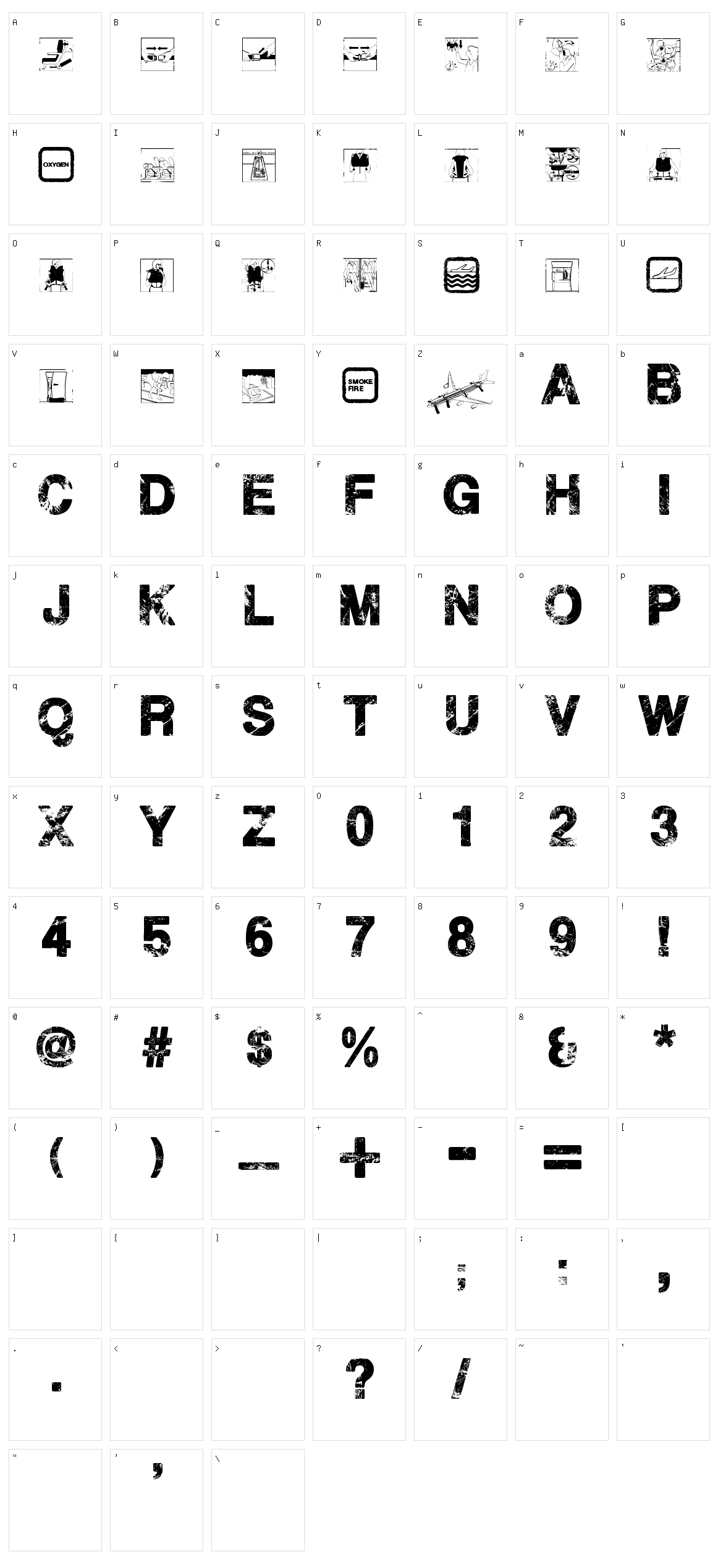 Plane Crash Character Set