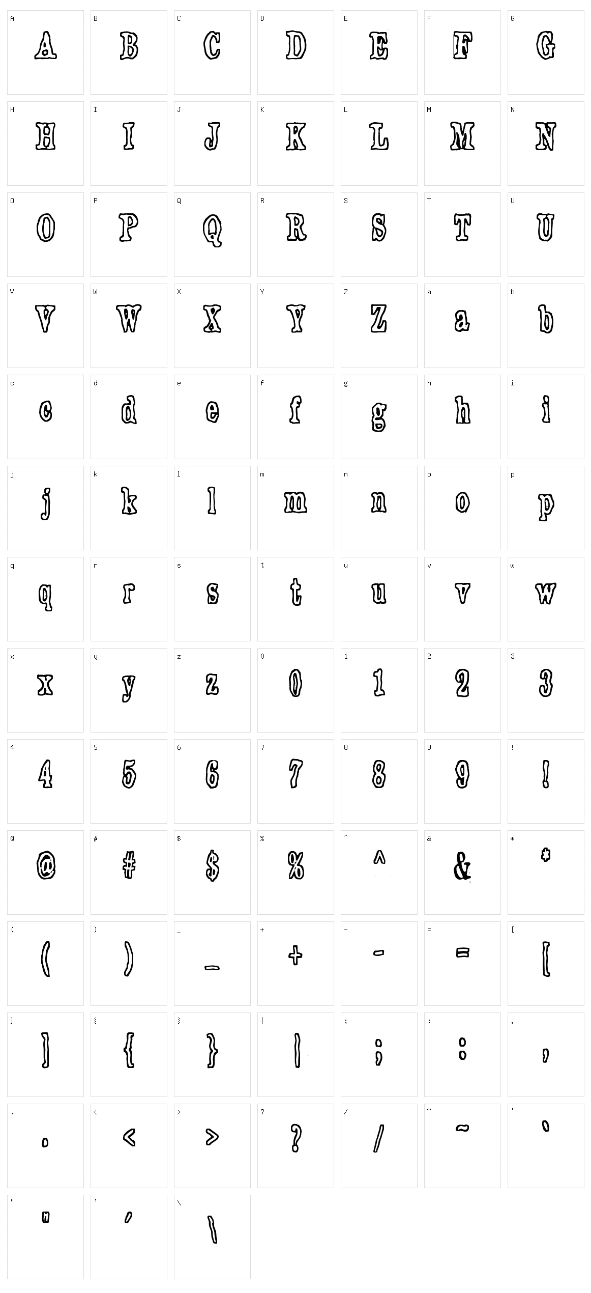 Plastika Elektronika Character Set