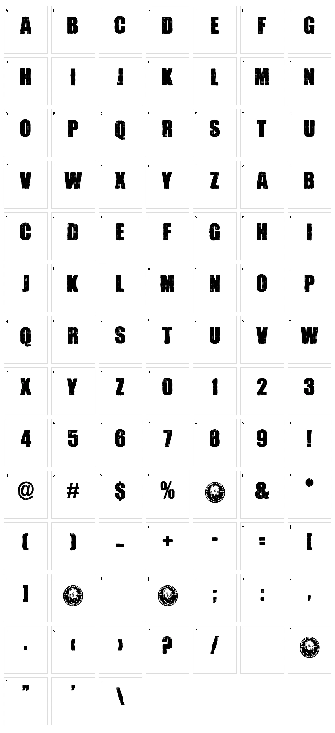 Pocket Change Character Set