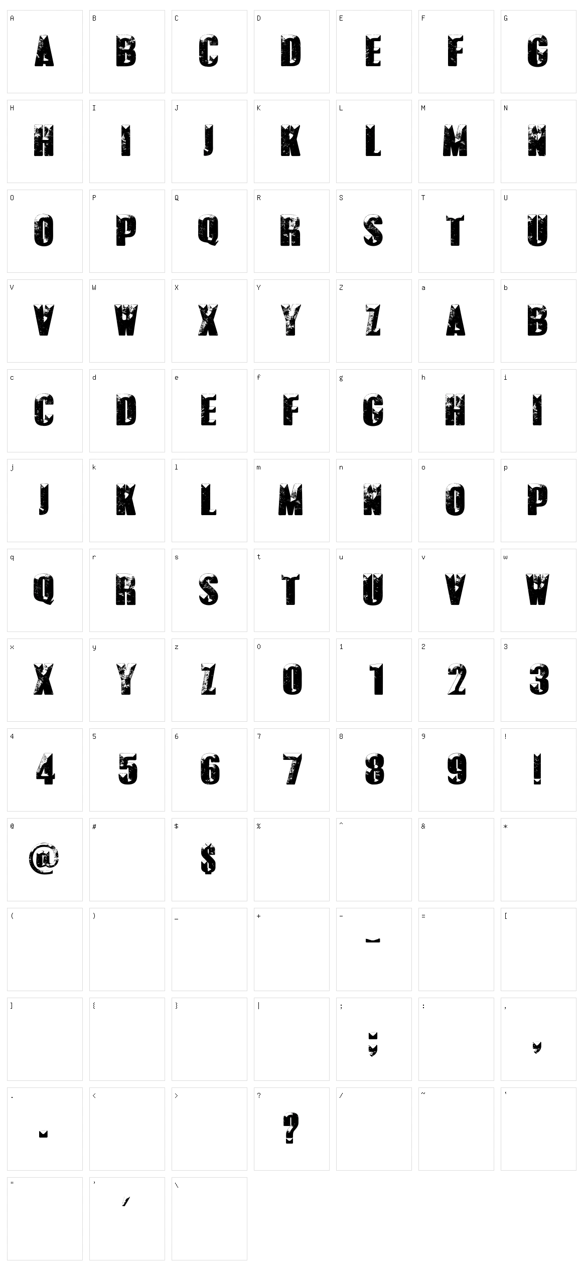 Polar Vortex Character Set