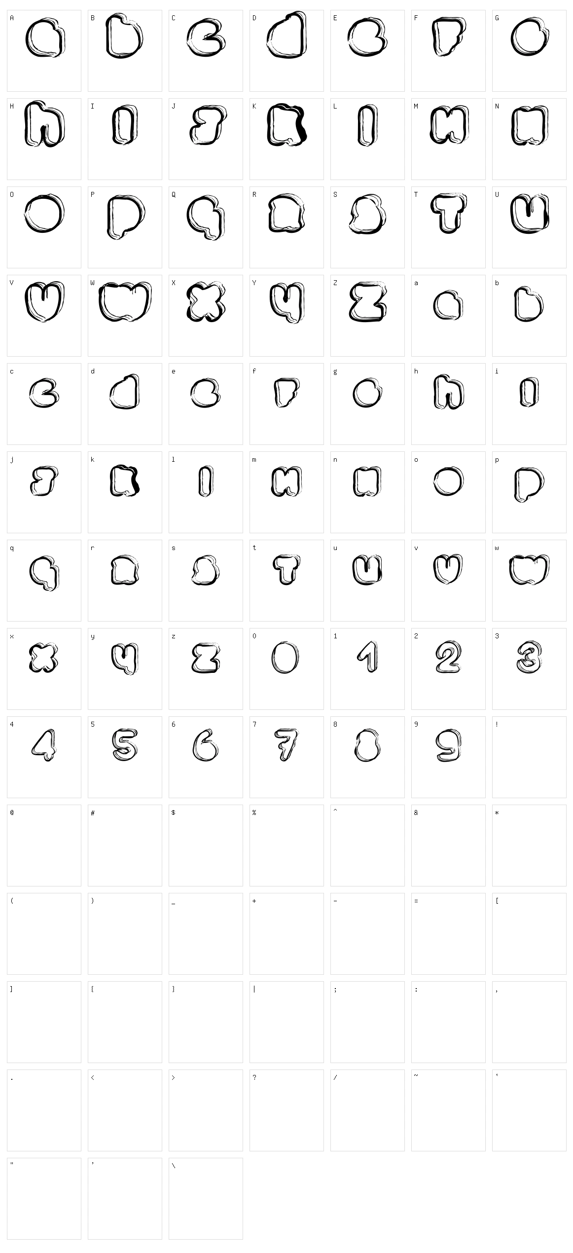 Ponctuation Character Set