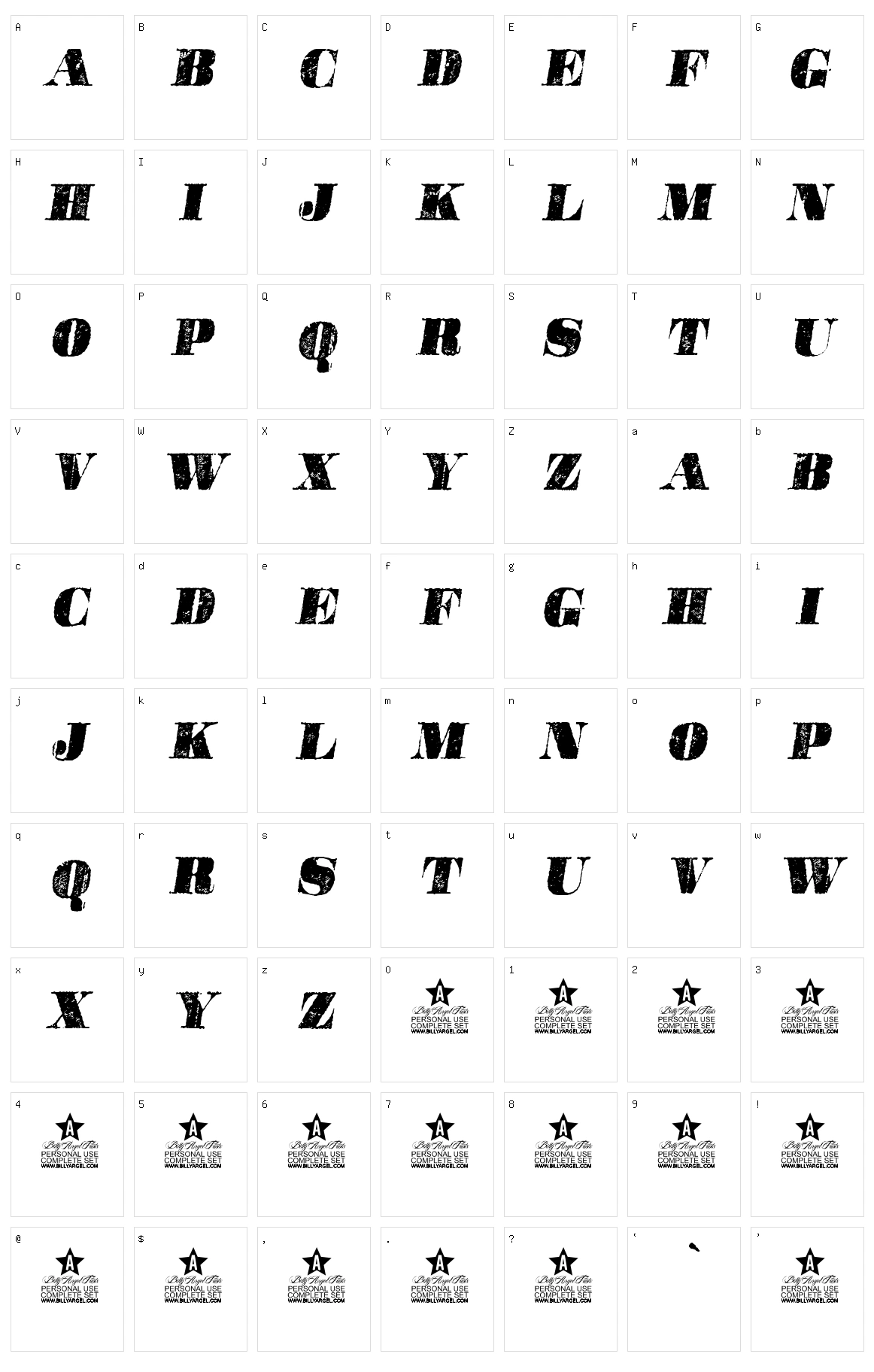Posters Character Set