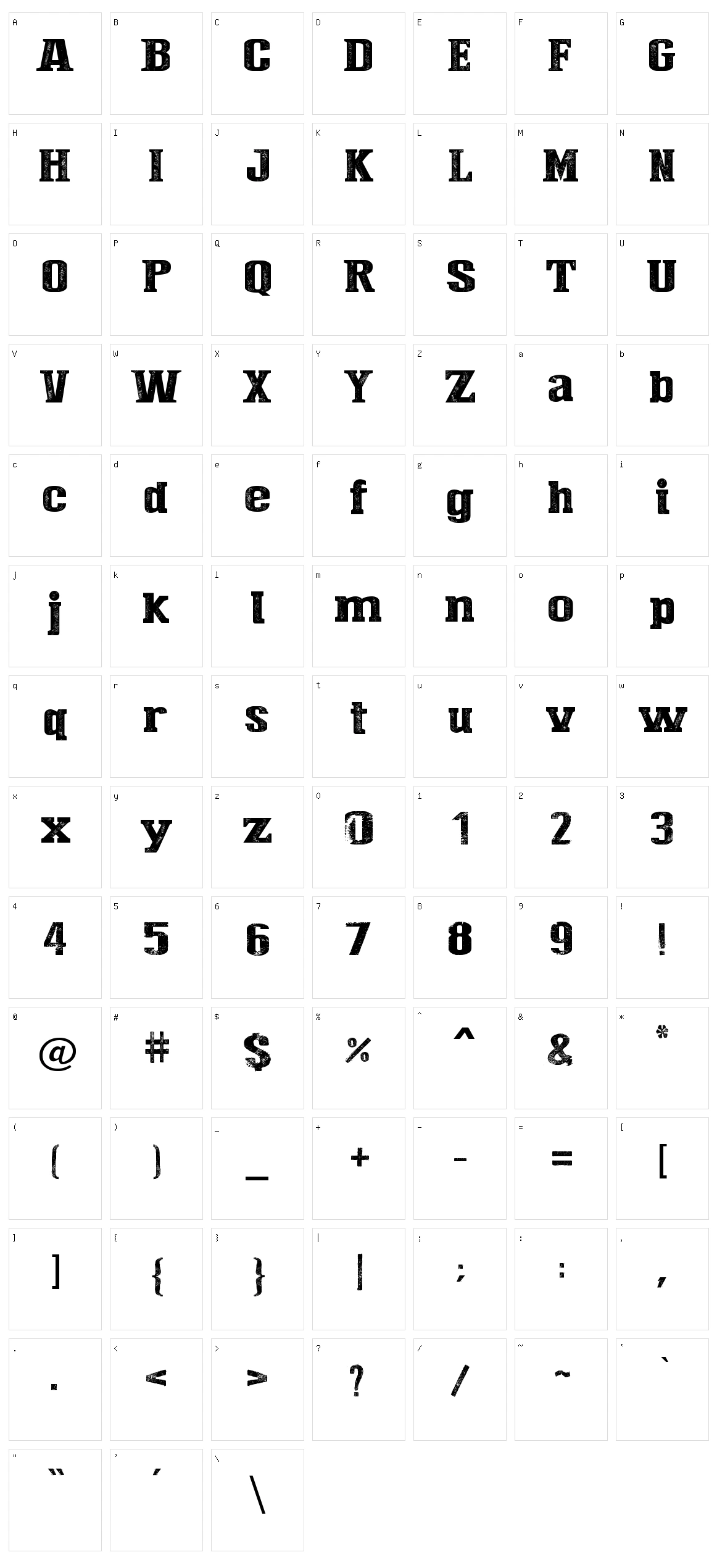 Press Style Large Character Set