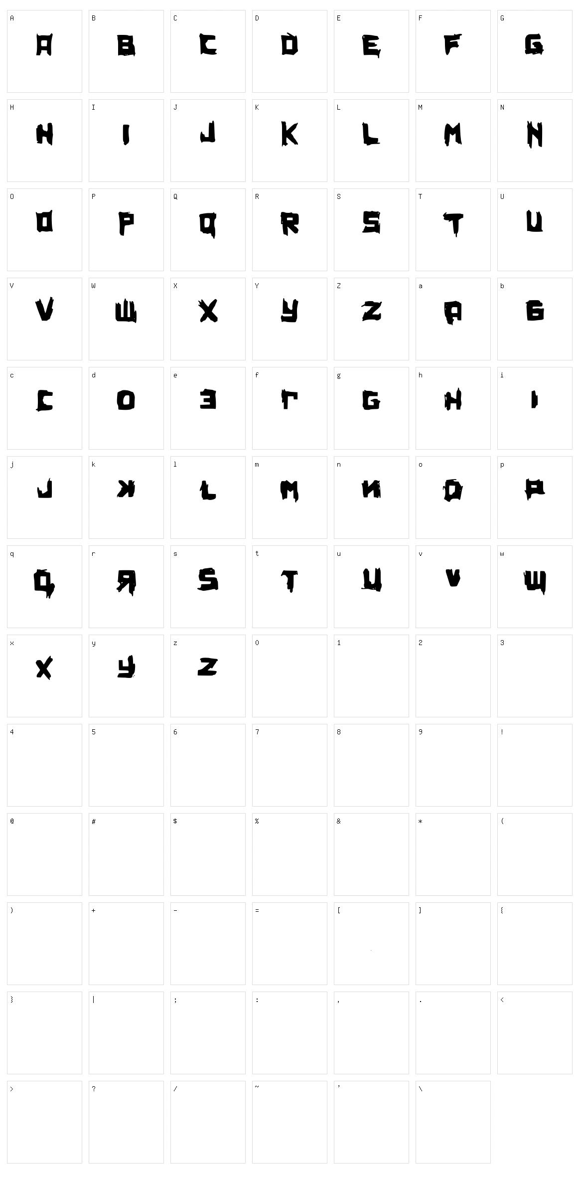 Privjet Character Set