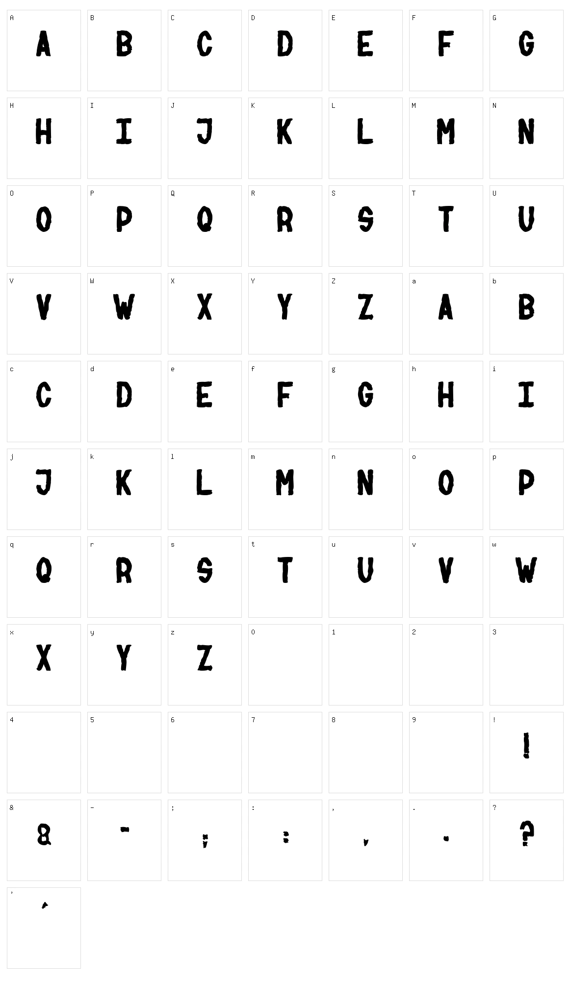 Psycho Character Set