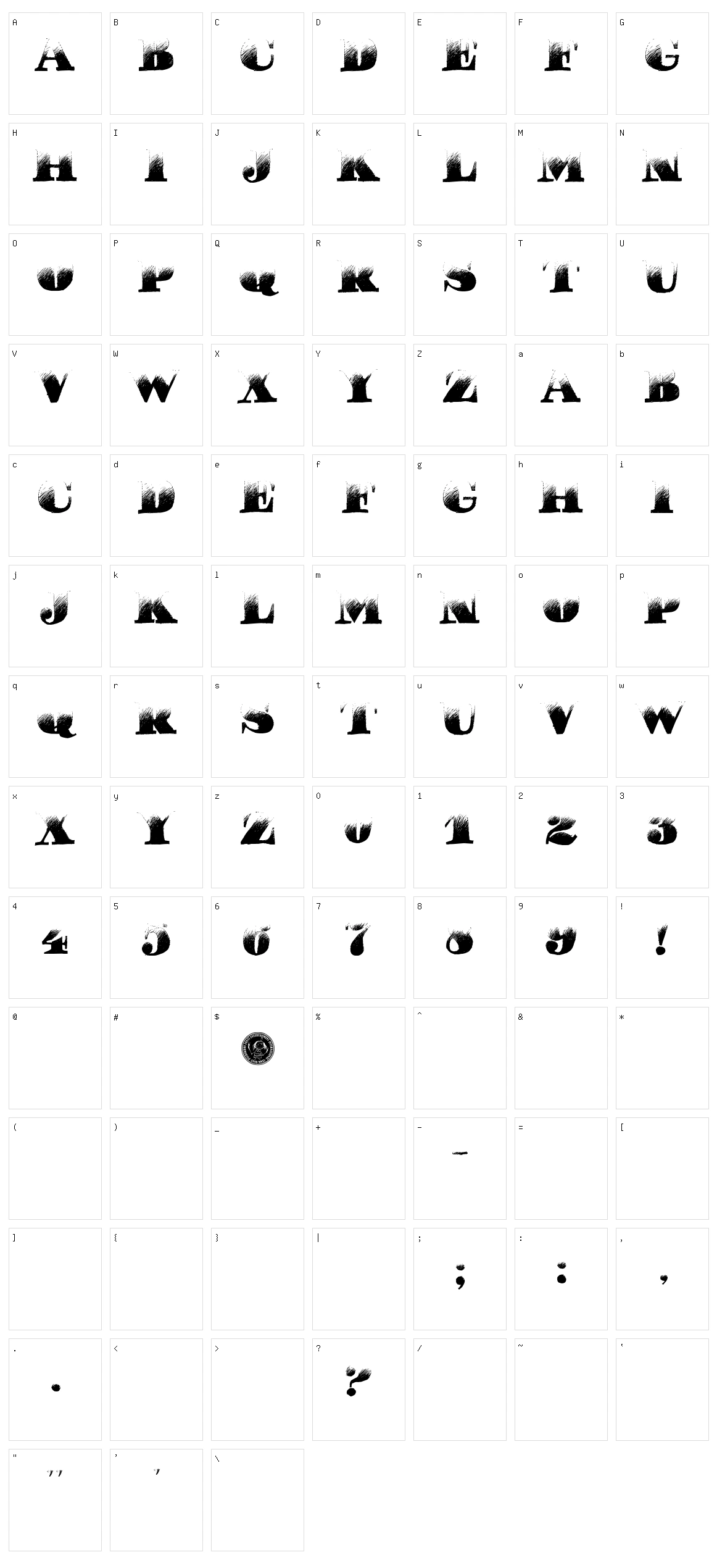 Pucha Dawn Character Set