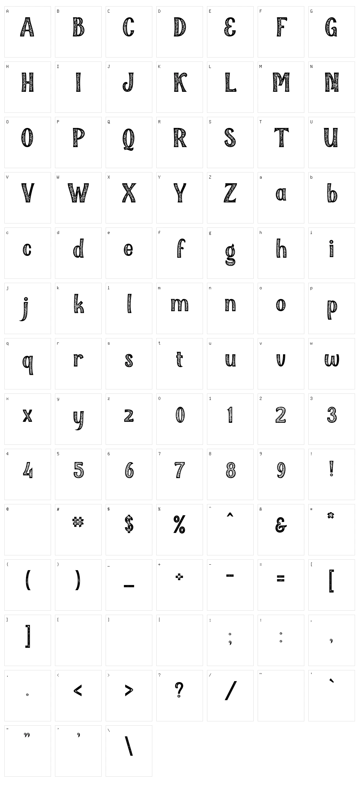 QallÃ©gro Rustic Character Set