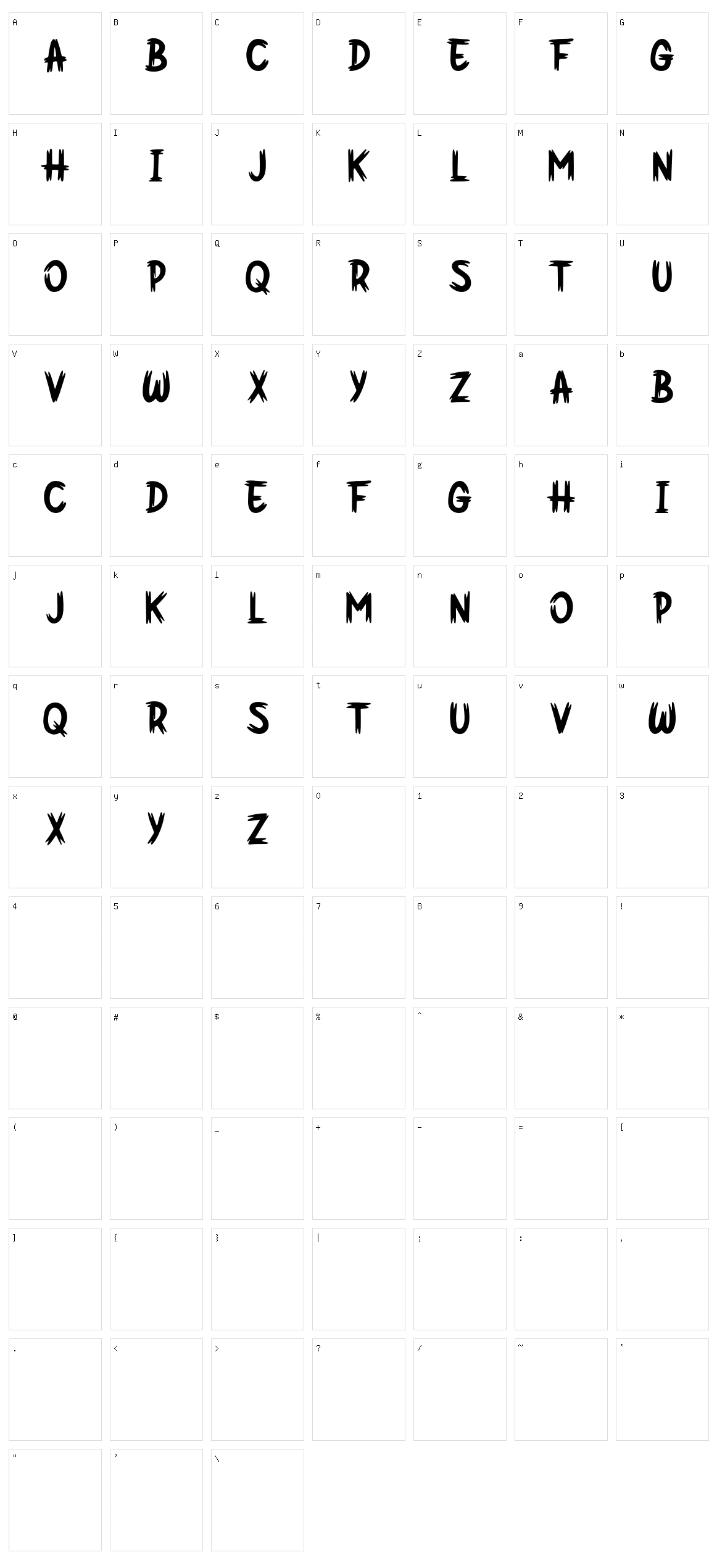 Spooky Hollow Character Set