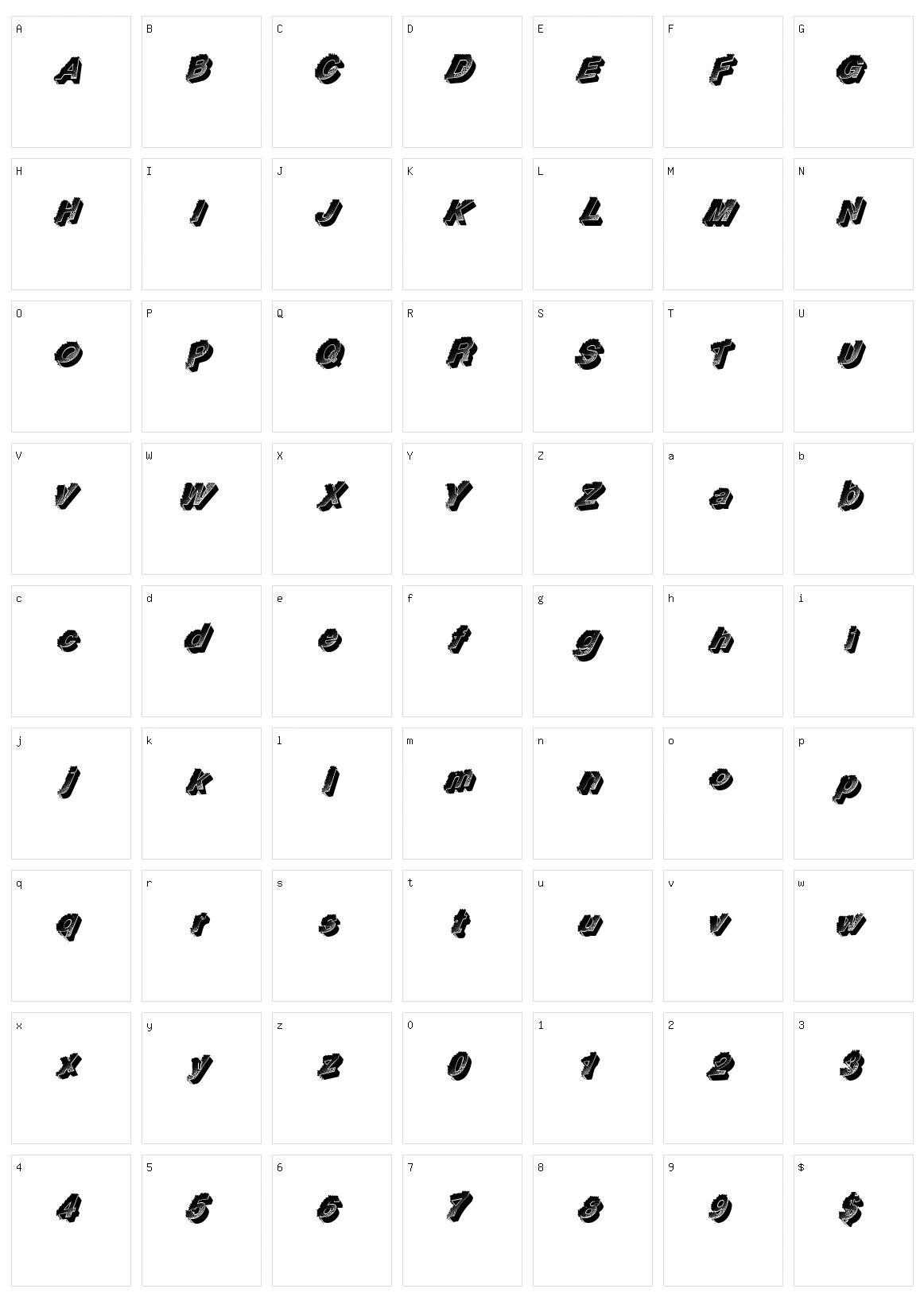 Racing Flow Character Set