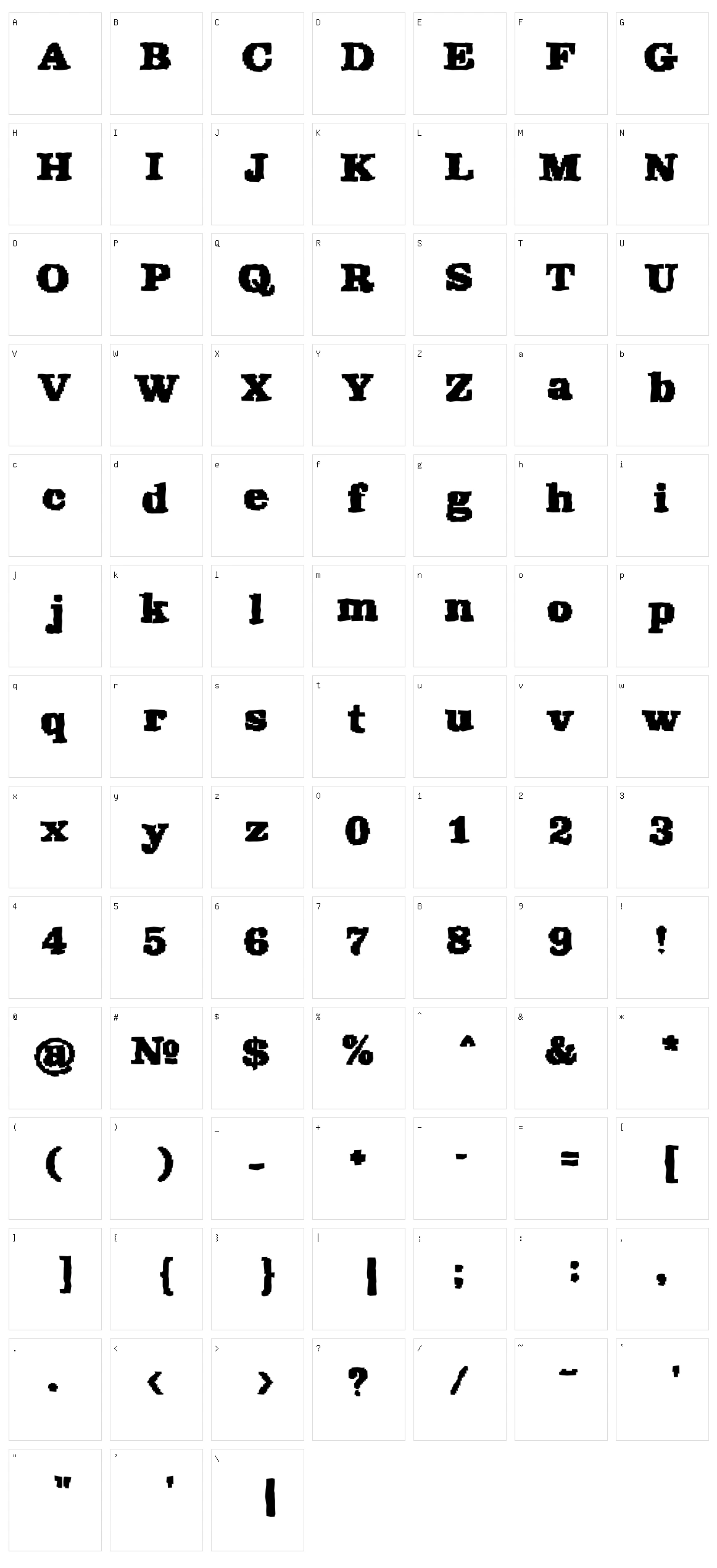 Rekaptcha Character Set